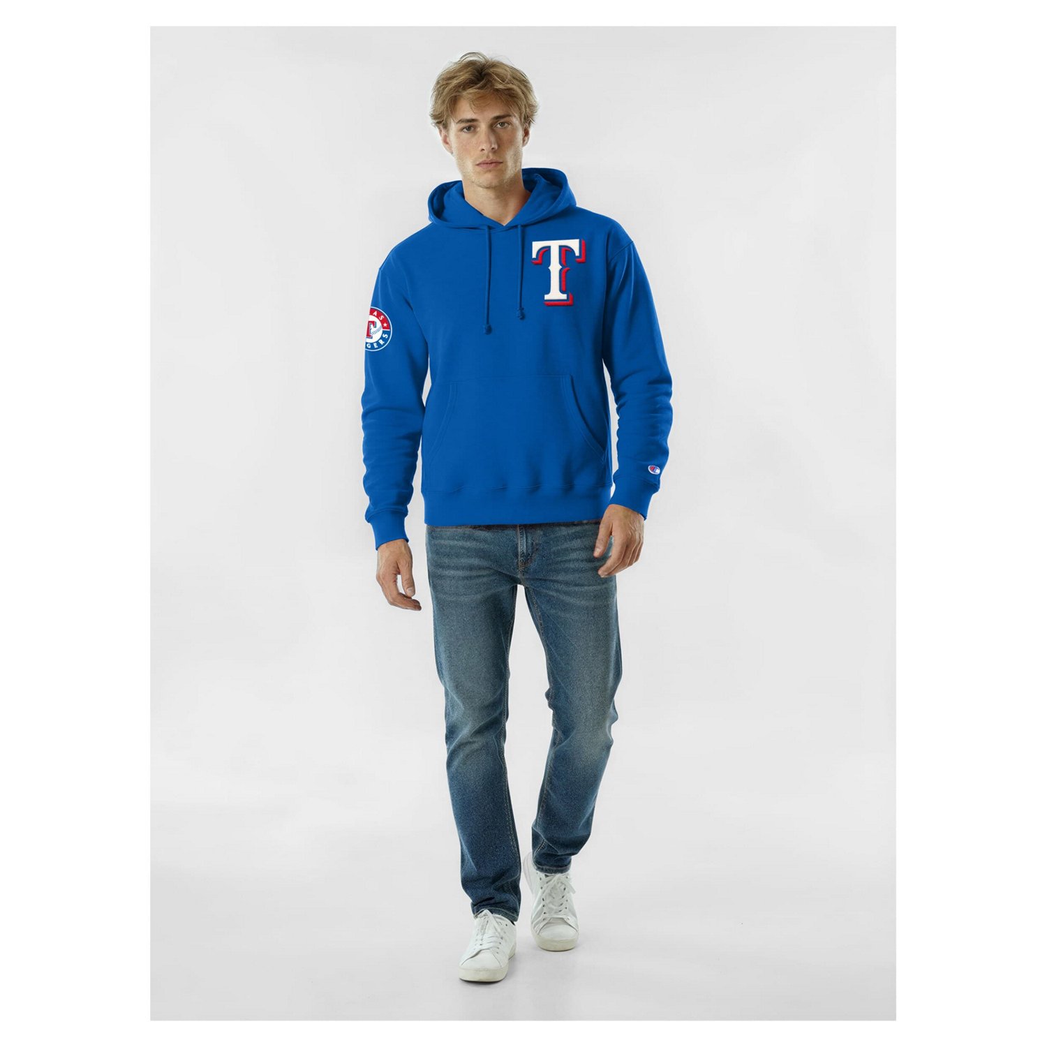Champion Texas Rangers Reverse Weave Chenille Hoodie