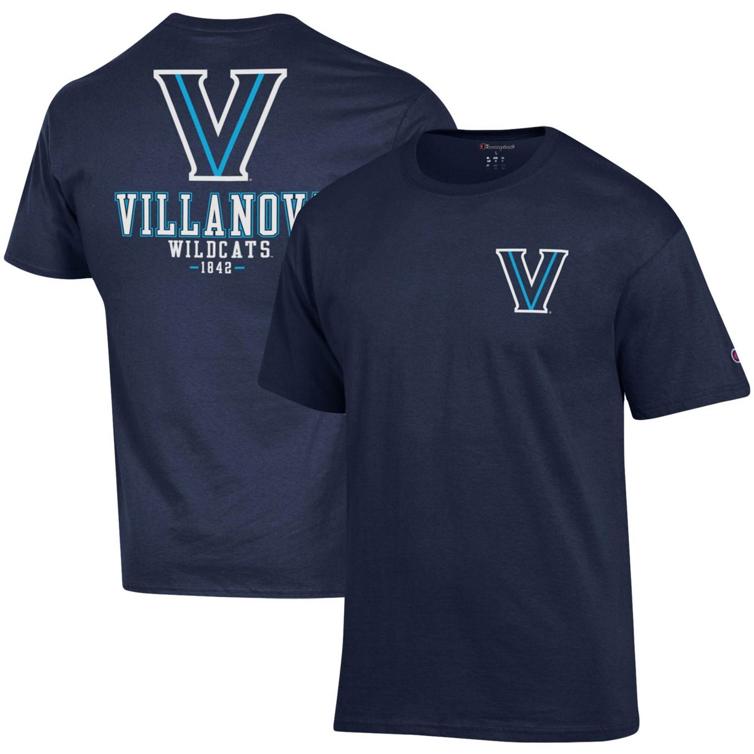 Champion Villanova Wildcats Stack 2-Hit T-Shirt