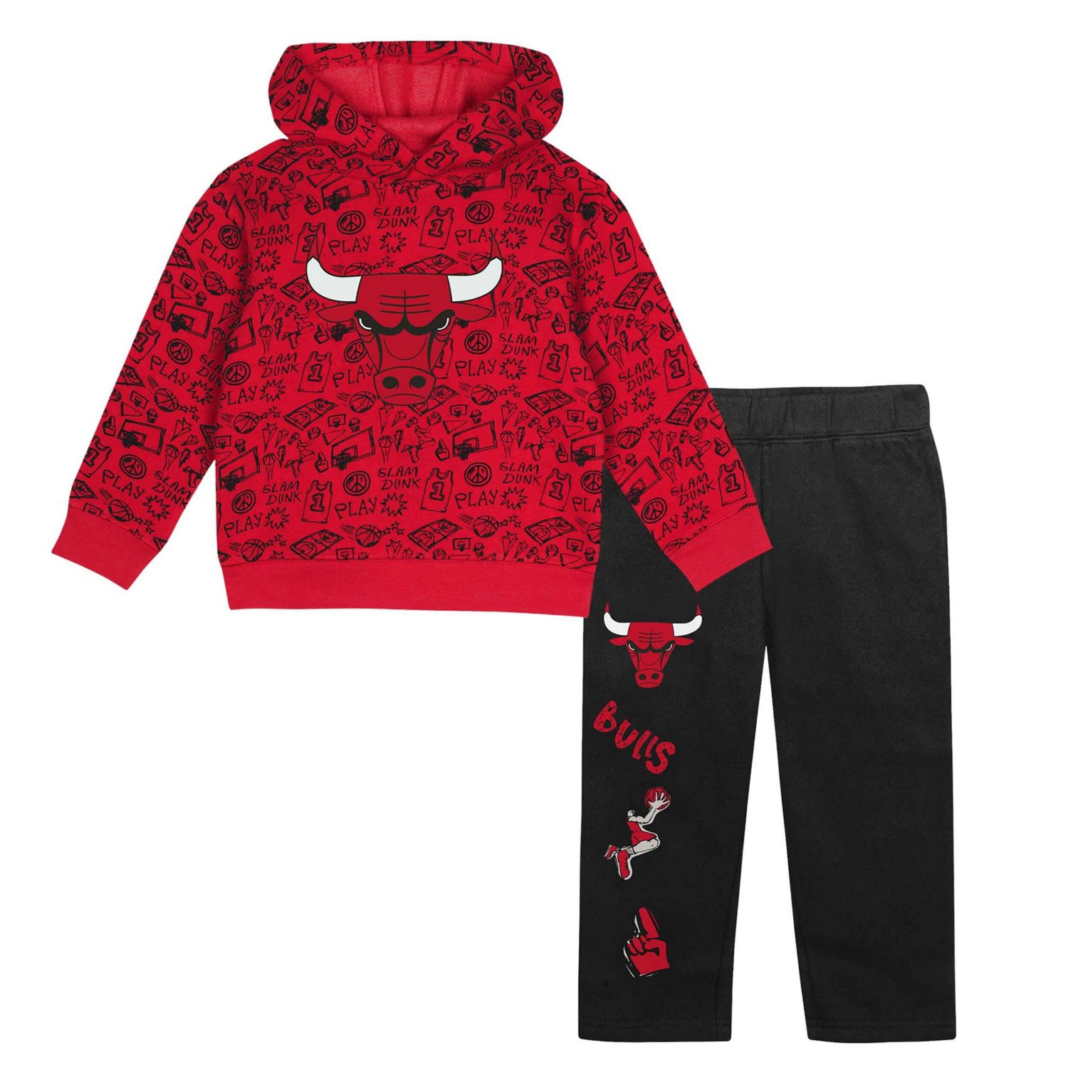 Chicago Bulls Give and Go Pullover Hoodie and Sweatpants Set
