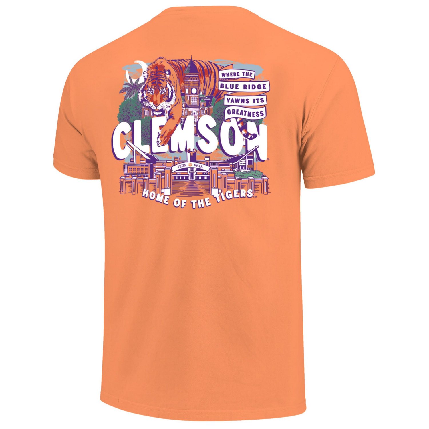 Clemson Tigers Comfort Colors Hyperlocal Campus Scene T-Shirt - view number 3