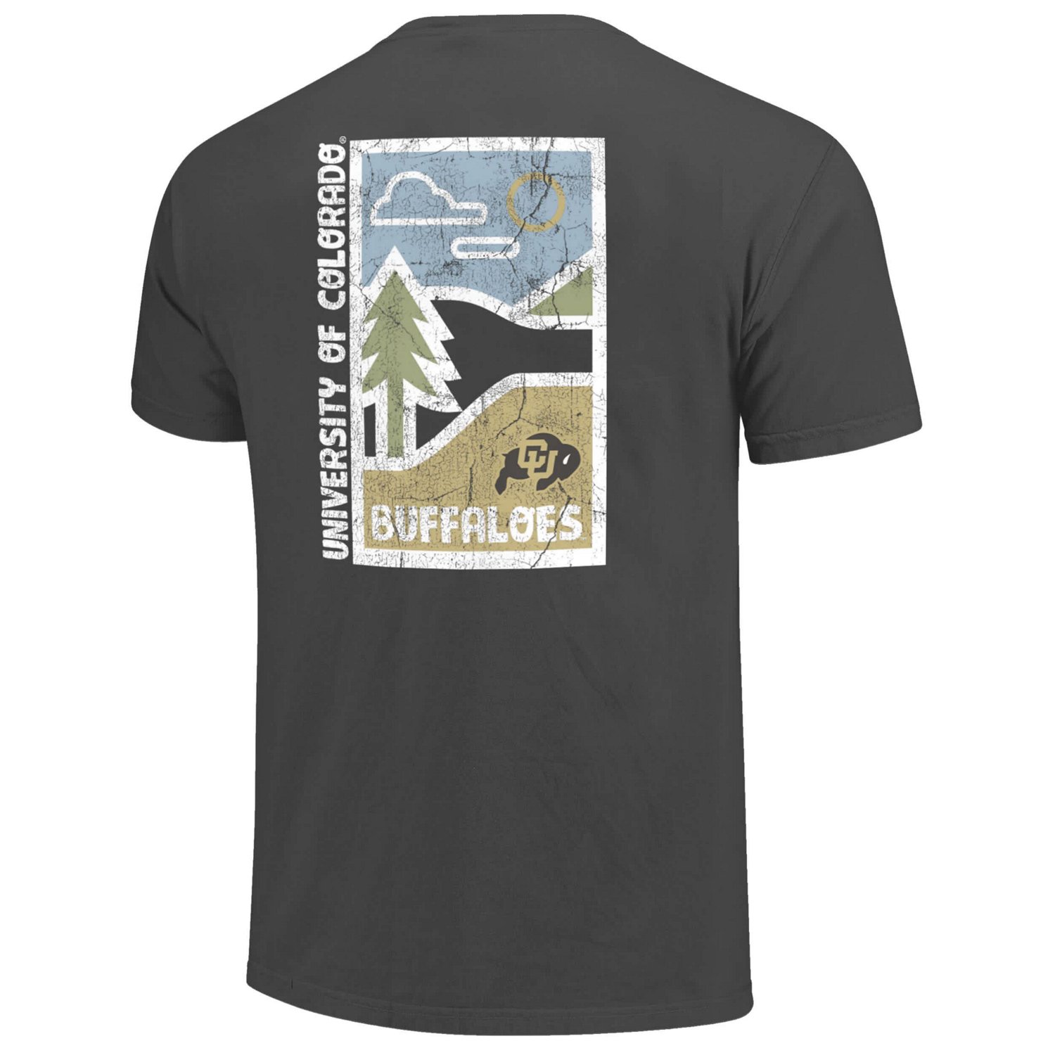 Colorado Buffaloes Comfort Colors Minimal Vista Distressed Graphics T-Shirt - view number 3