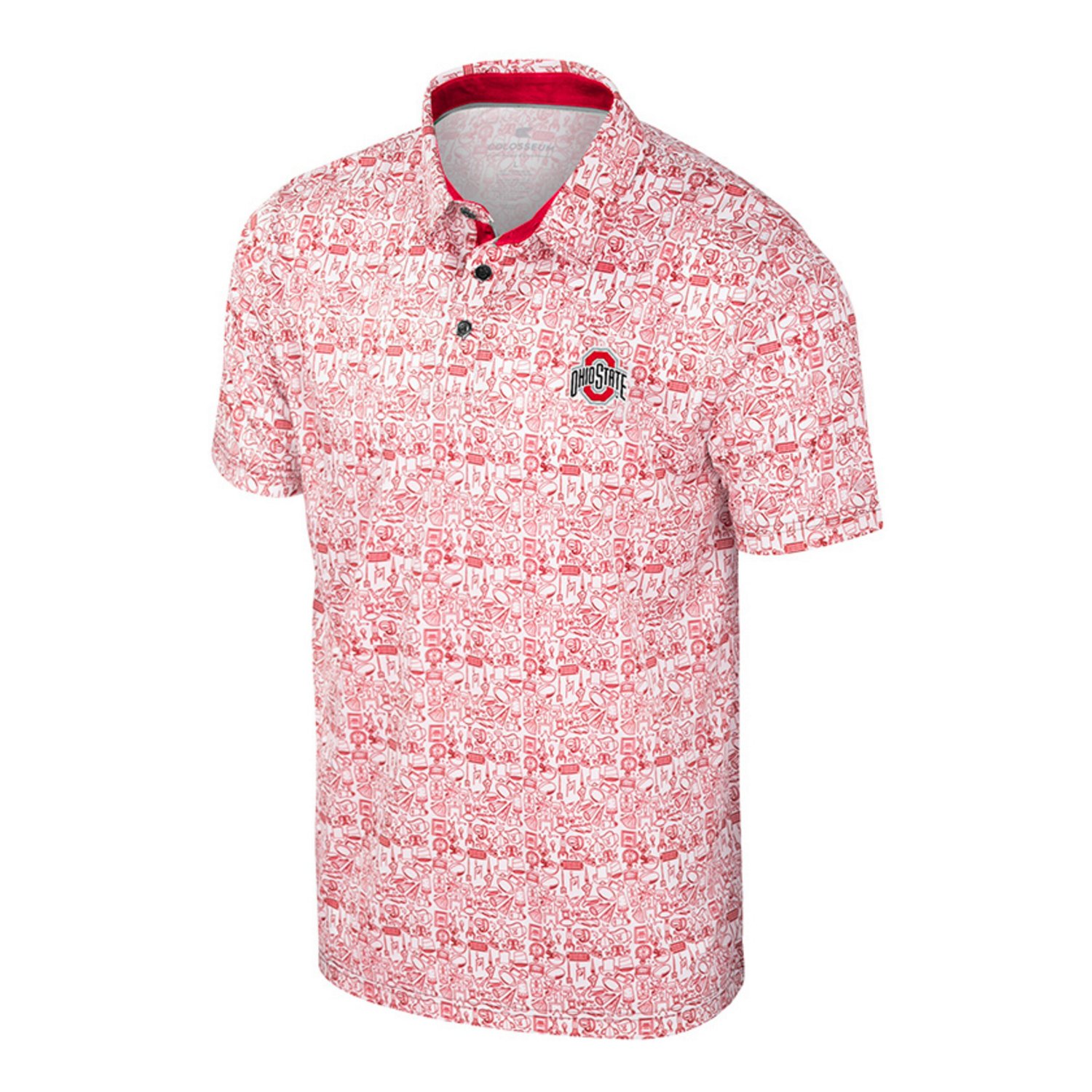 Colosseum / Ohio State Buckeyes Big  Tall Allover Polo - view number 2