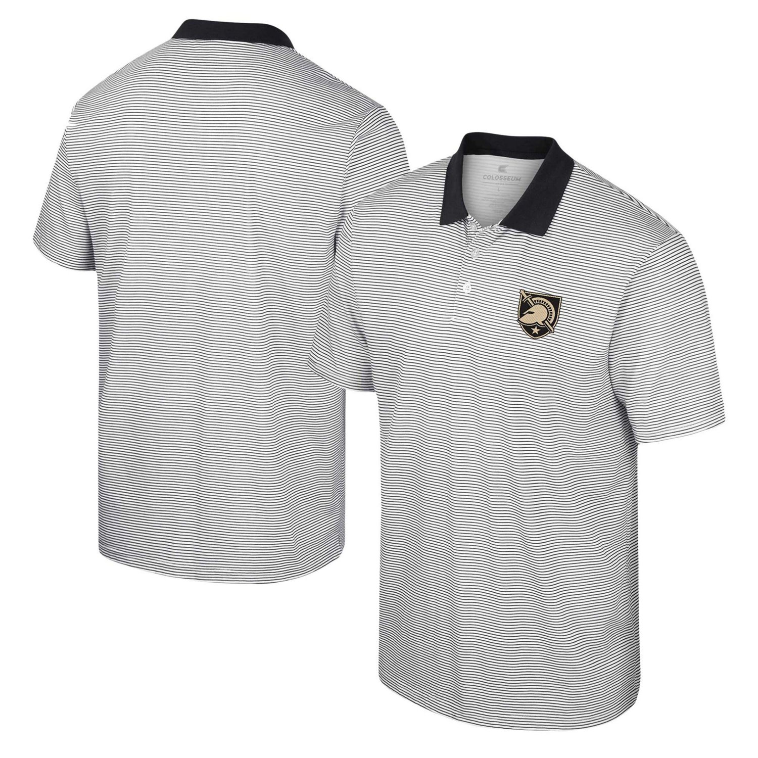 Colosseum /Black Army Black Knights Print Stripe Polo                                                                            - view number 1