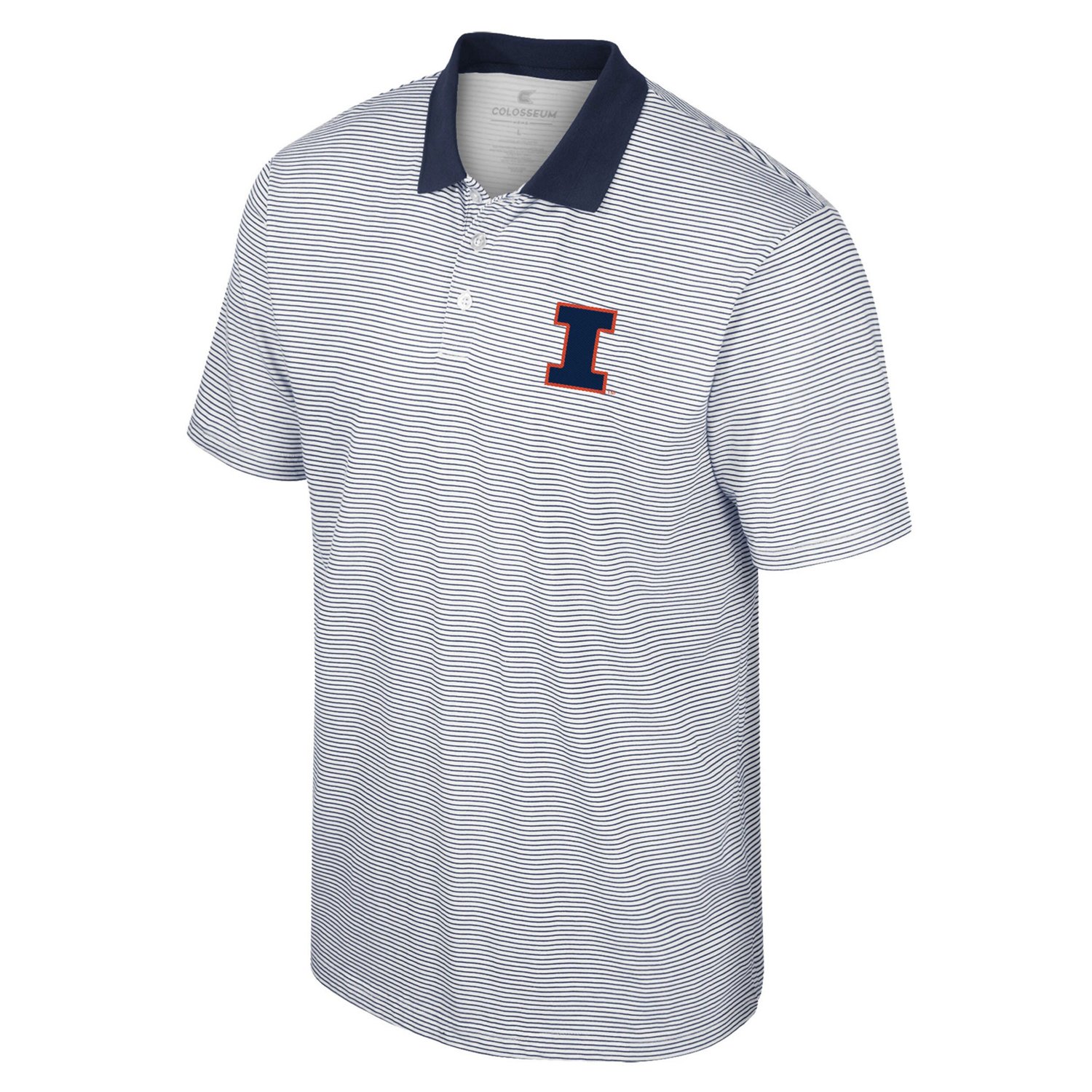 Colosseum /Navy Illinois Fighting Illini Print Stripe Polo                                                                       - view number 2
