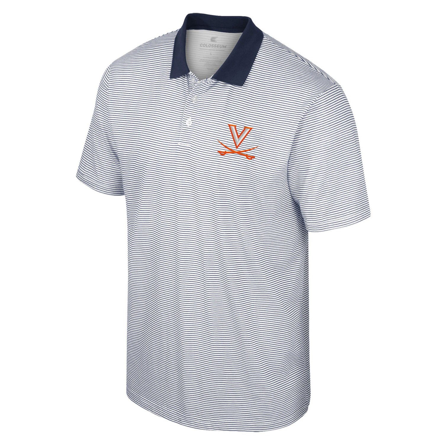 Colosseum /Navy Virginia Cavaliers Print Stripe Polo                                                                             - view number 2