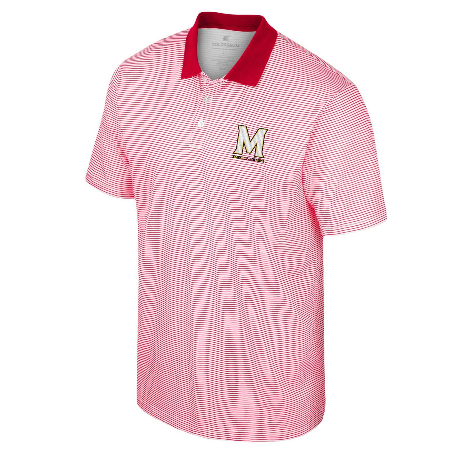 Colosseum /Red Maryland Terrapins Print Stripe Polo                                                                              - view number 2