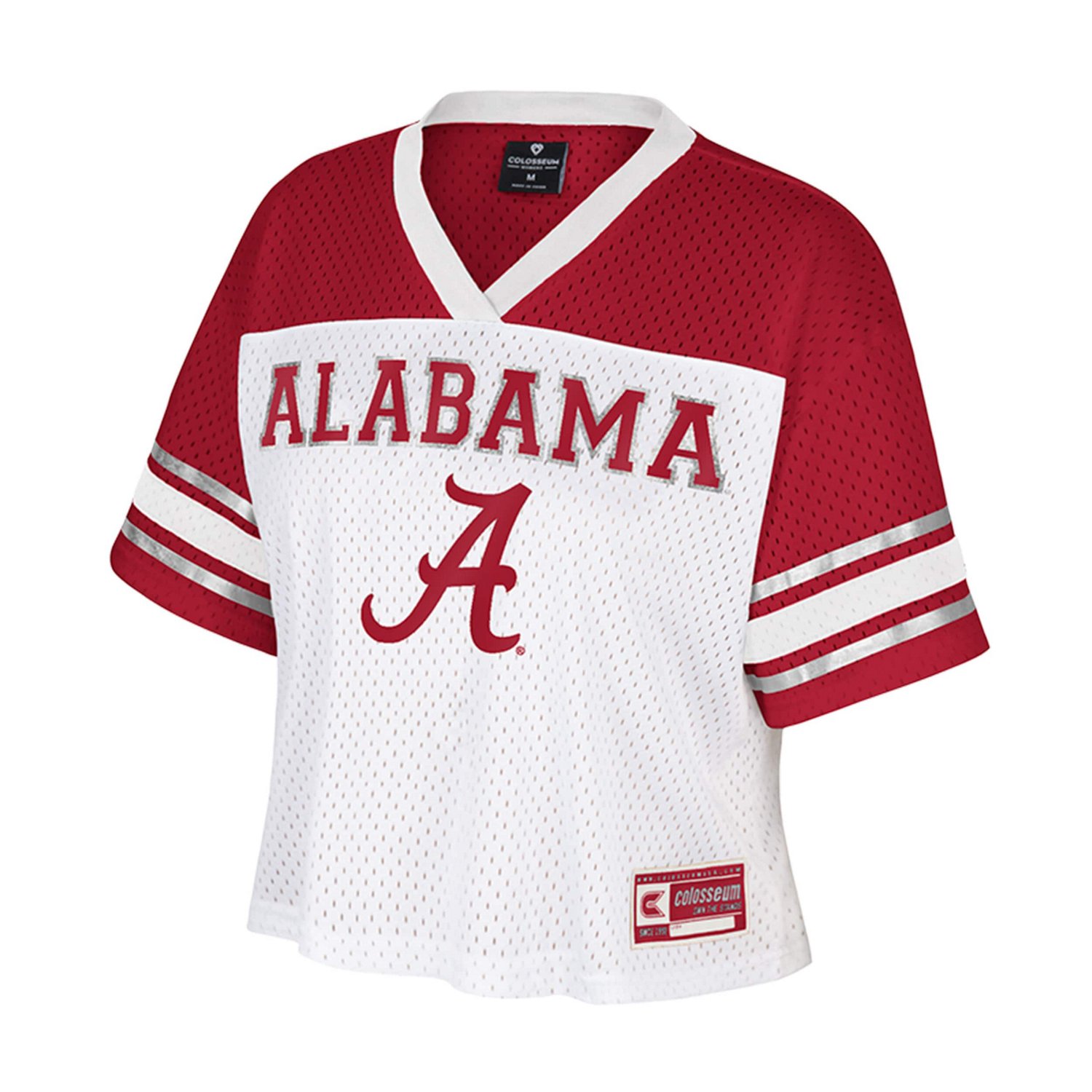 Colosseum Alabama Crimson Tide Treasure Cropped Football Jersey                                                                  - view number 2