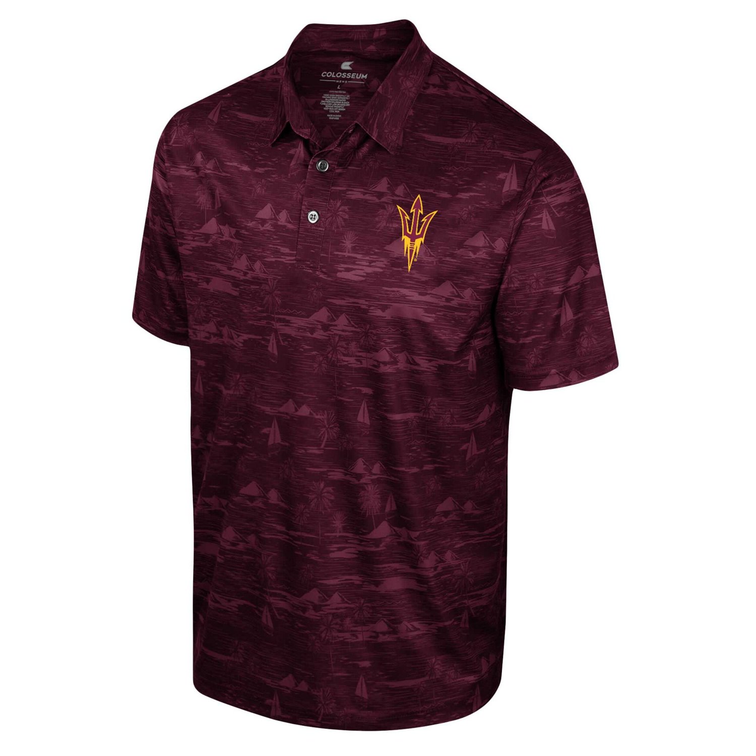 Colosseum Arizona State Sun Devils Daly Print Polo