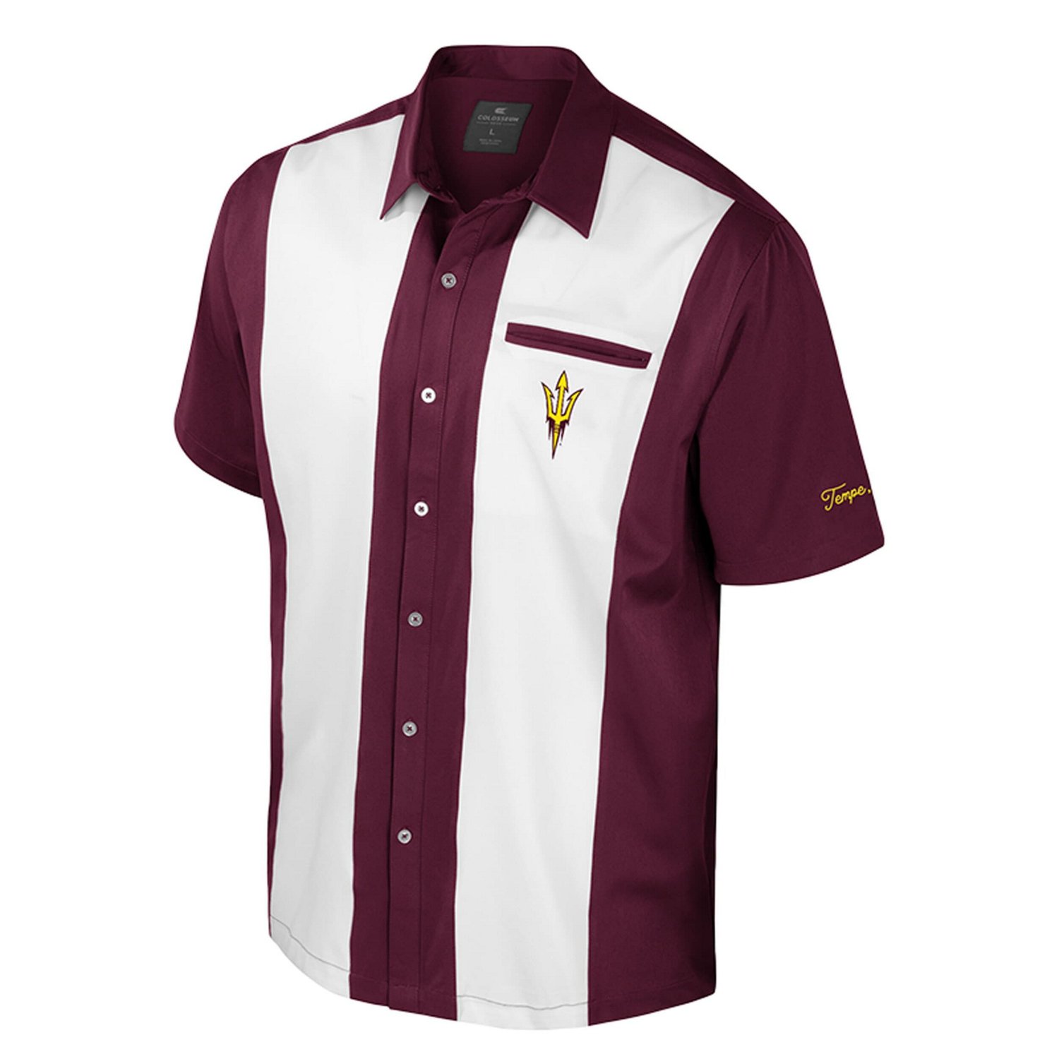 Colosseum Arizona State Sun Devils Strike Bowling Button-Up Shirt - view number 2