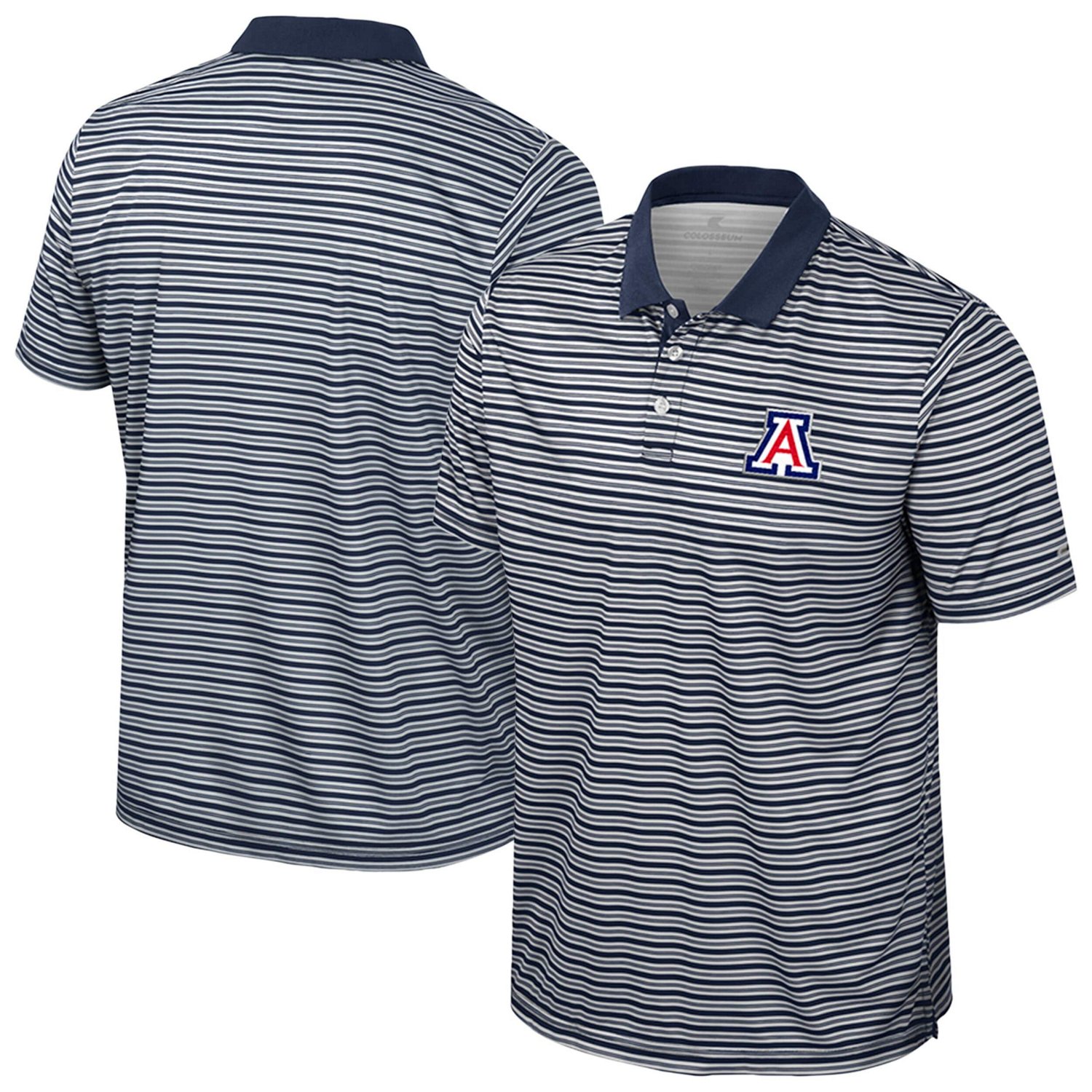 Colosseum Arizona Wildcats Striped Polo