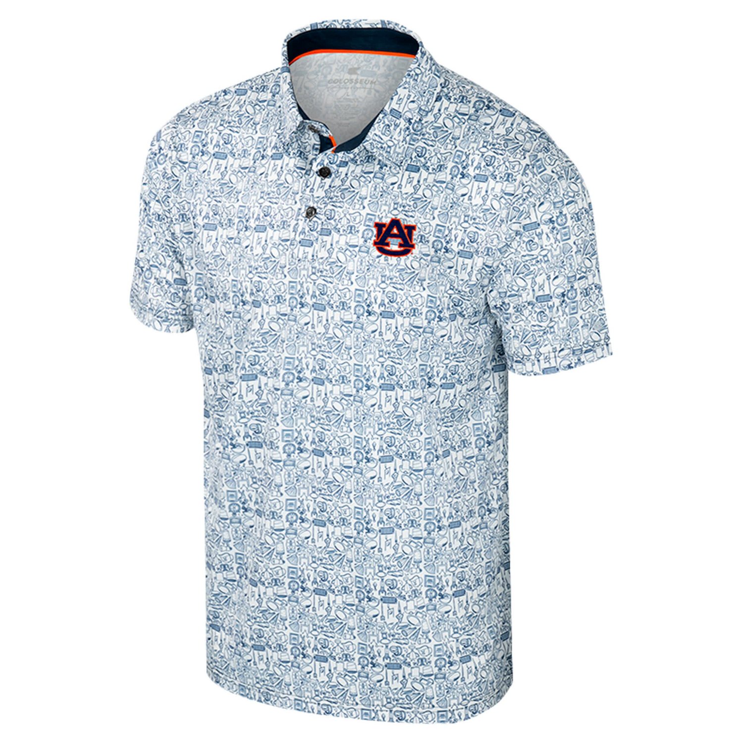 Colosseum Auburn Tigers It's Time Allover Print Polo