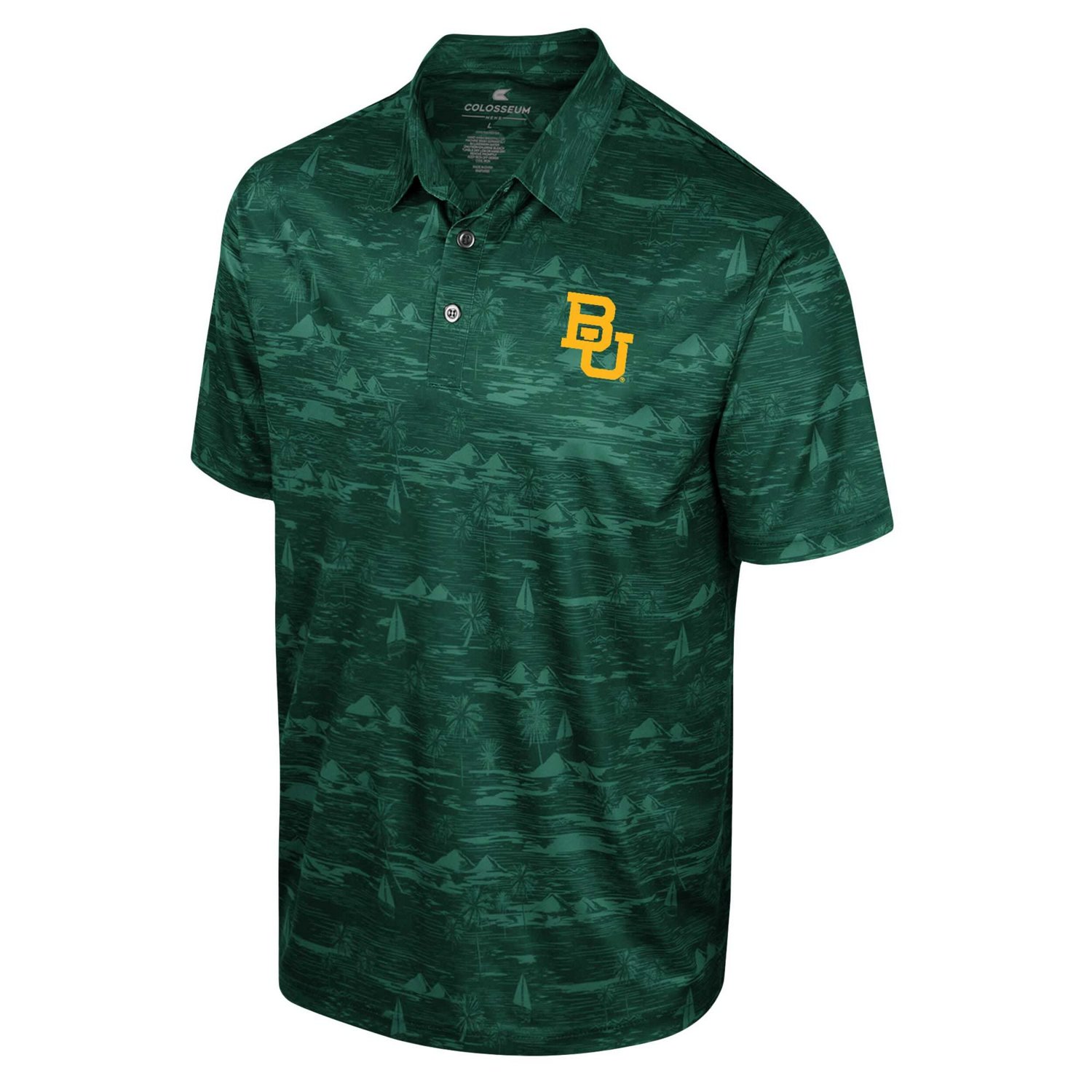 Colosseum Baylor Bears Daly Print Polo