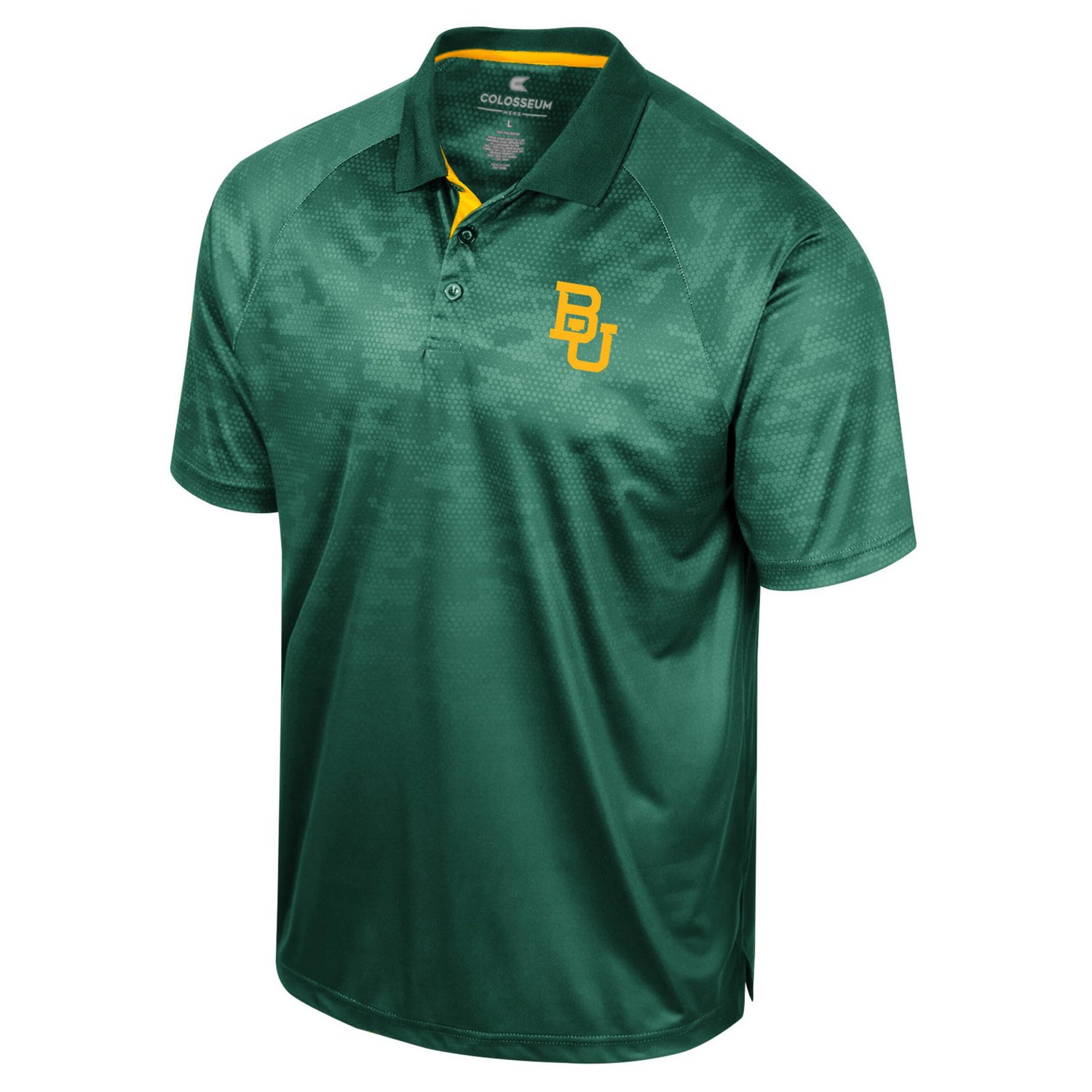 Colosseum Baylor Bears Honeycomb Raglan Polo - view number 2