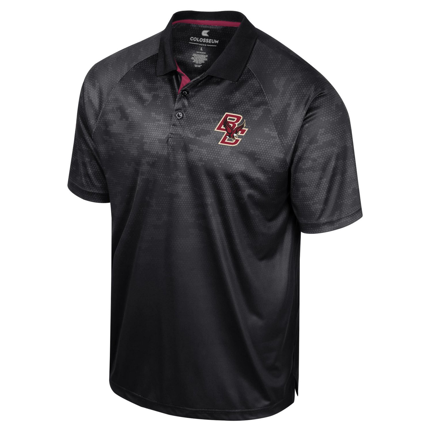 Colosseum Boston College Eagles Honeycomb Raglan Polo                                                                            - view number 2