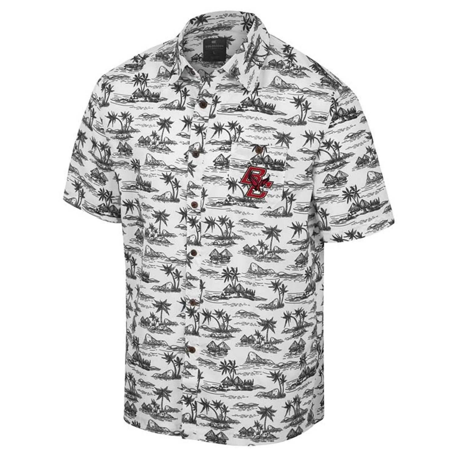 Colosseum Boston College Eagles Spontaneous is Romantic Camp Button-Up Shirt                                                     - view number 2