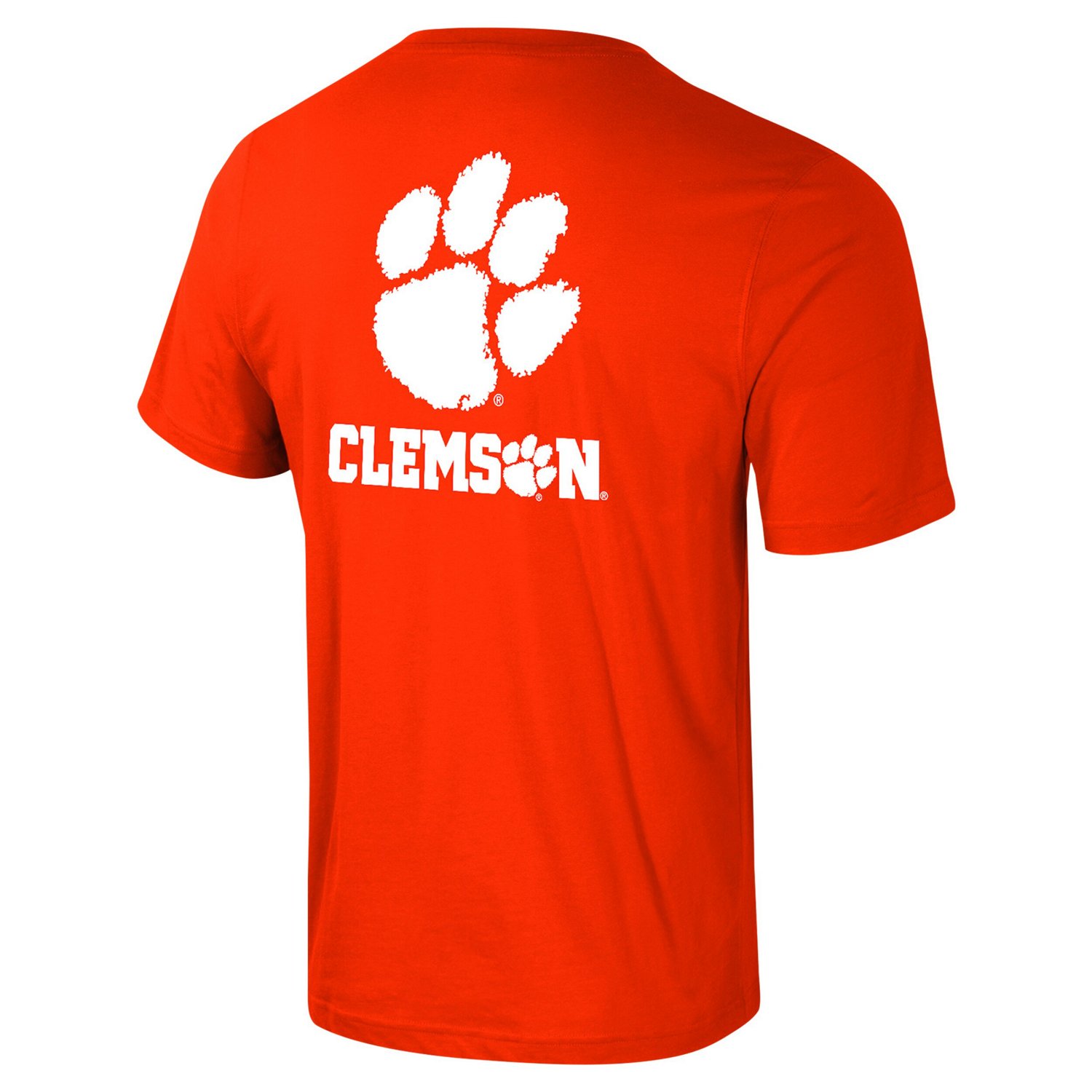 Colosseum Clemson Tigers Logo Lockup 2-Hit Active Blend T-Shirt - view number 3
