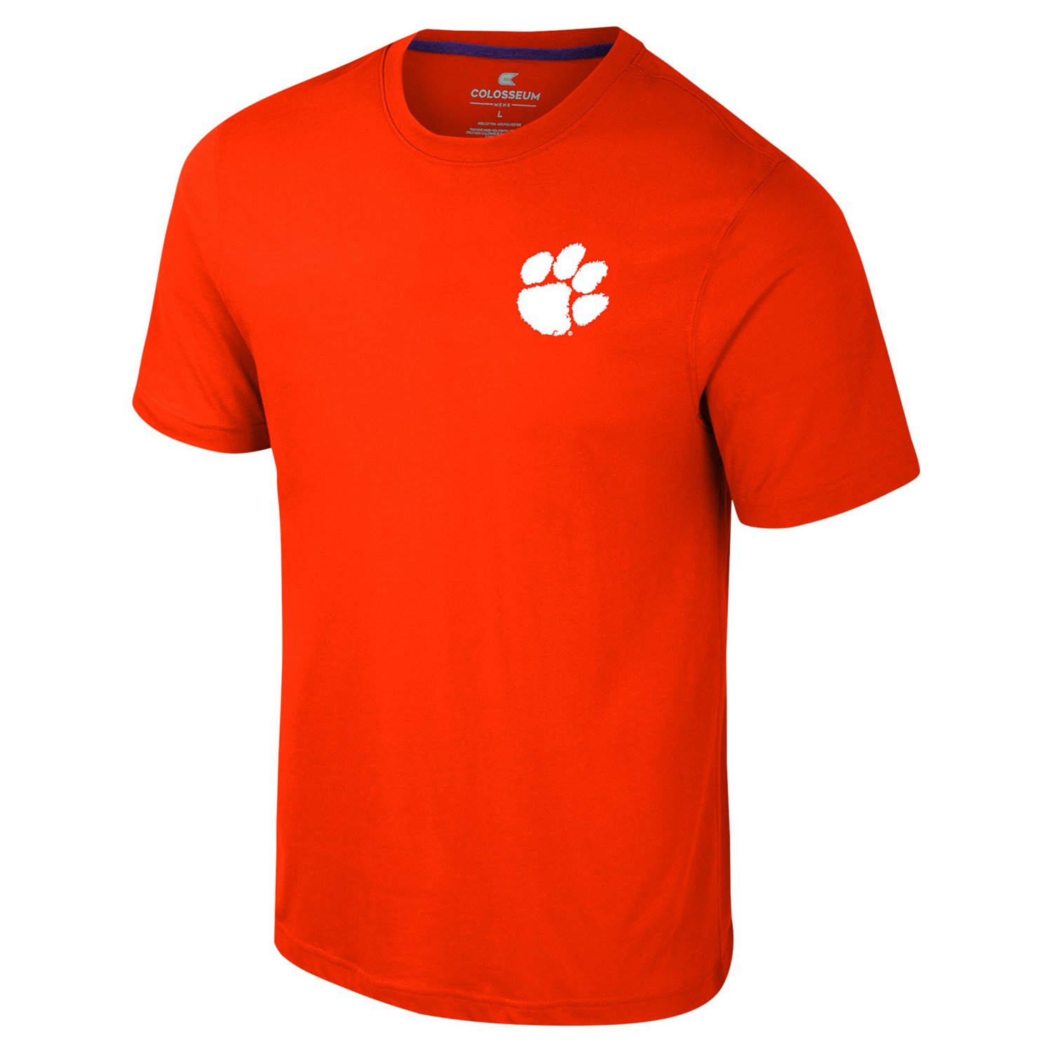 Colosseum Clemson Tigers Logo Lockup 2-Hit Active Blend T-Shirt - view number 2