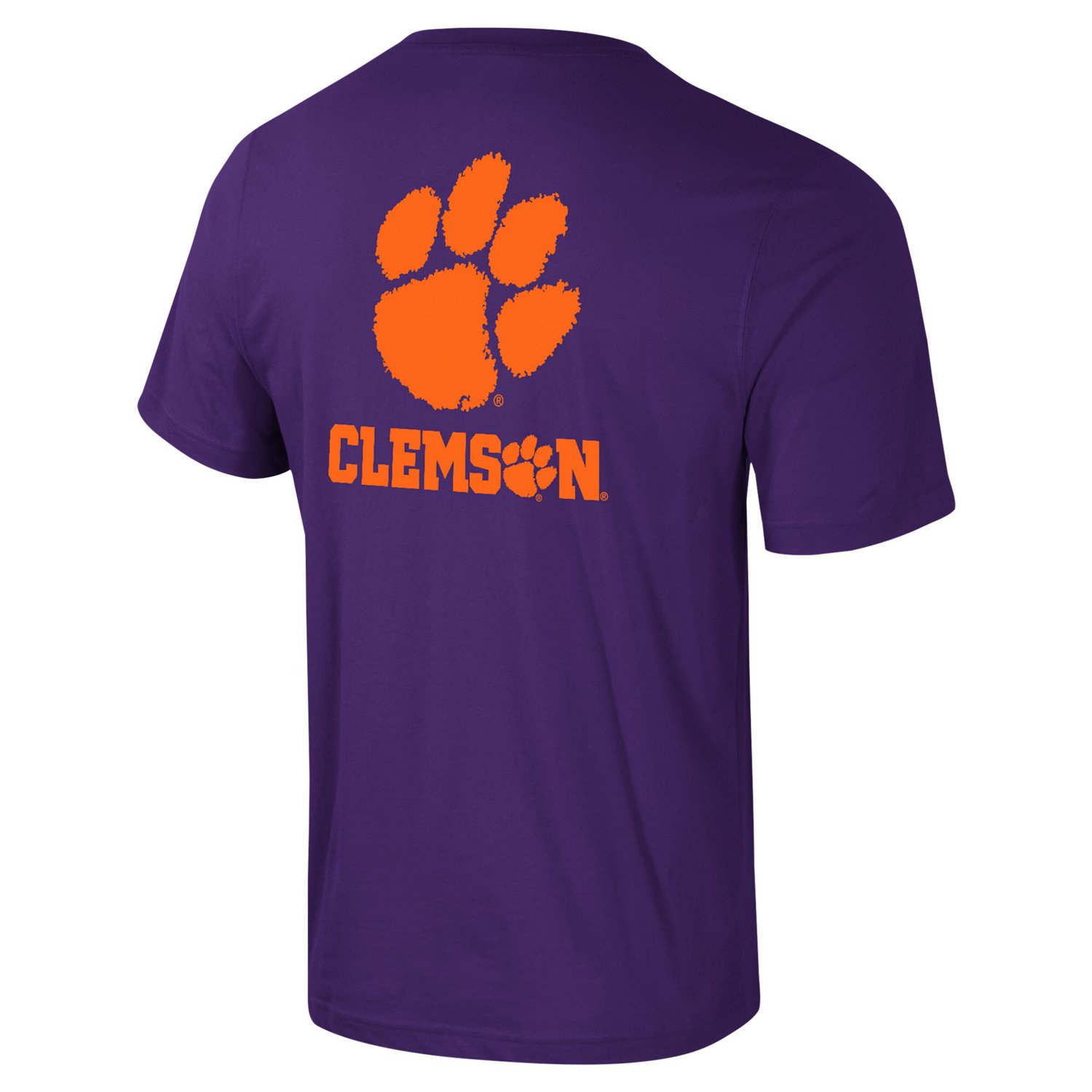 Colosseum Clemson Tigers Logo Lockup 2-Hit Active Blend T-Shirt                                                                  - view number 3