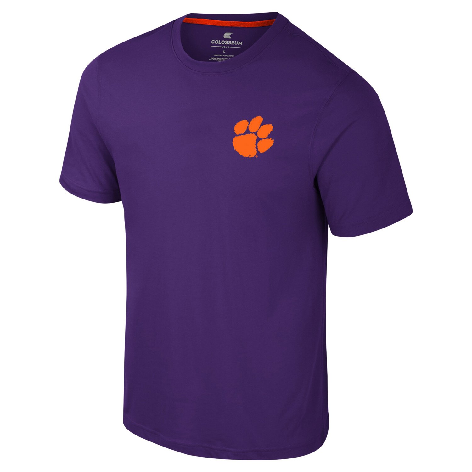 Colosseum Clemson Tigers Logo Lockup 2-Hit Active Blend T-Shirt                                                                  - view number 2