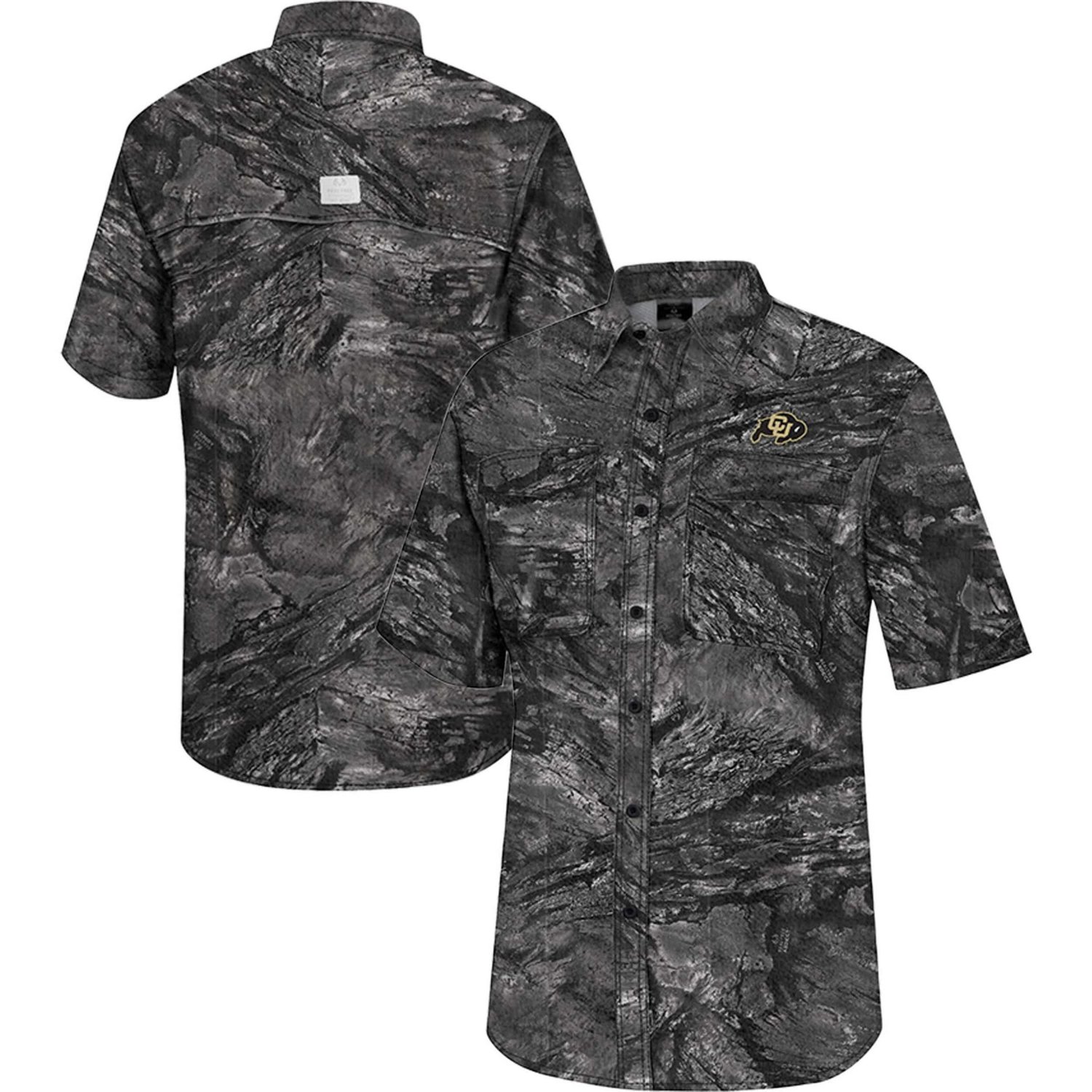 Colosseum Colorado Buffaloes Realtree Aspect Charter Full-Button Fishing Shirt                                                  