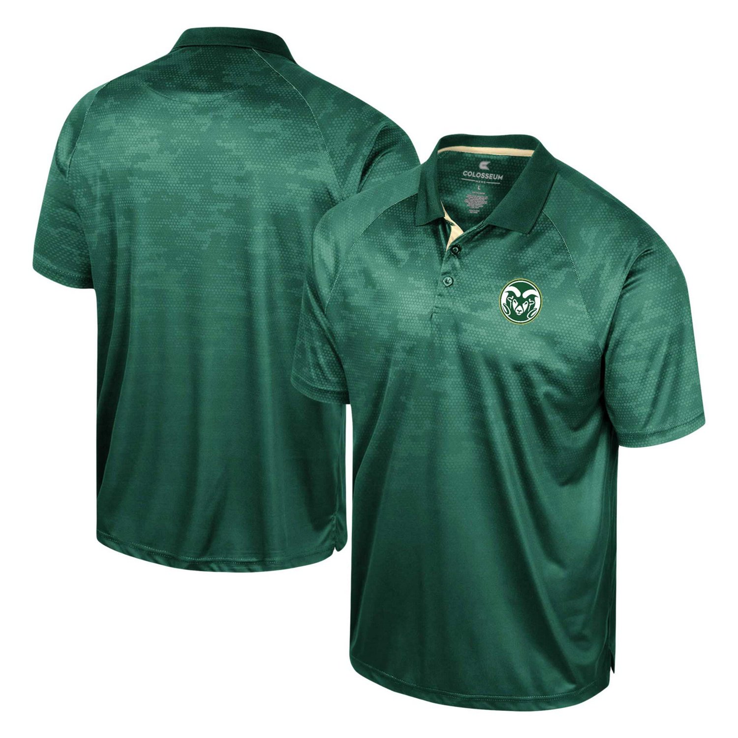 Colosseum Colorado State Rams Honeycomb Raglan Polo