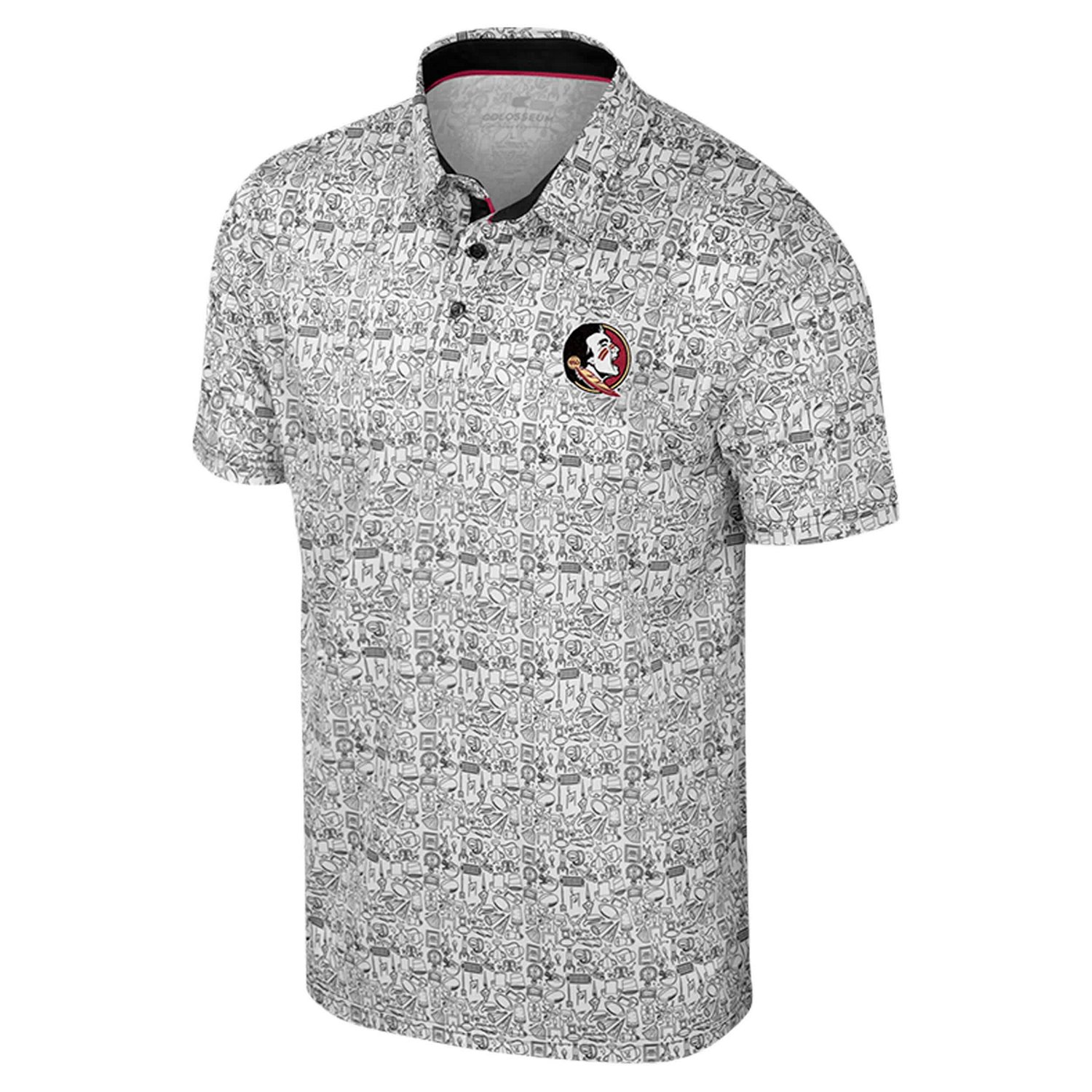 Colosseum Florida State Seminoles Big  Tall It's Time Allover Printed Polo - view number 2