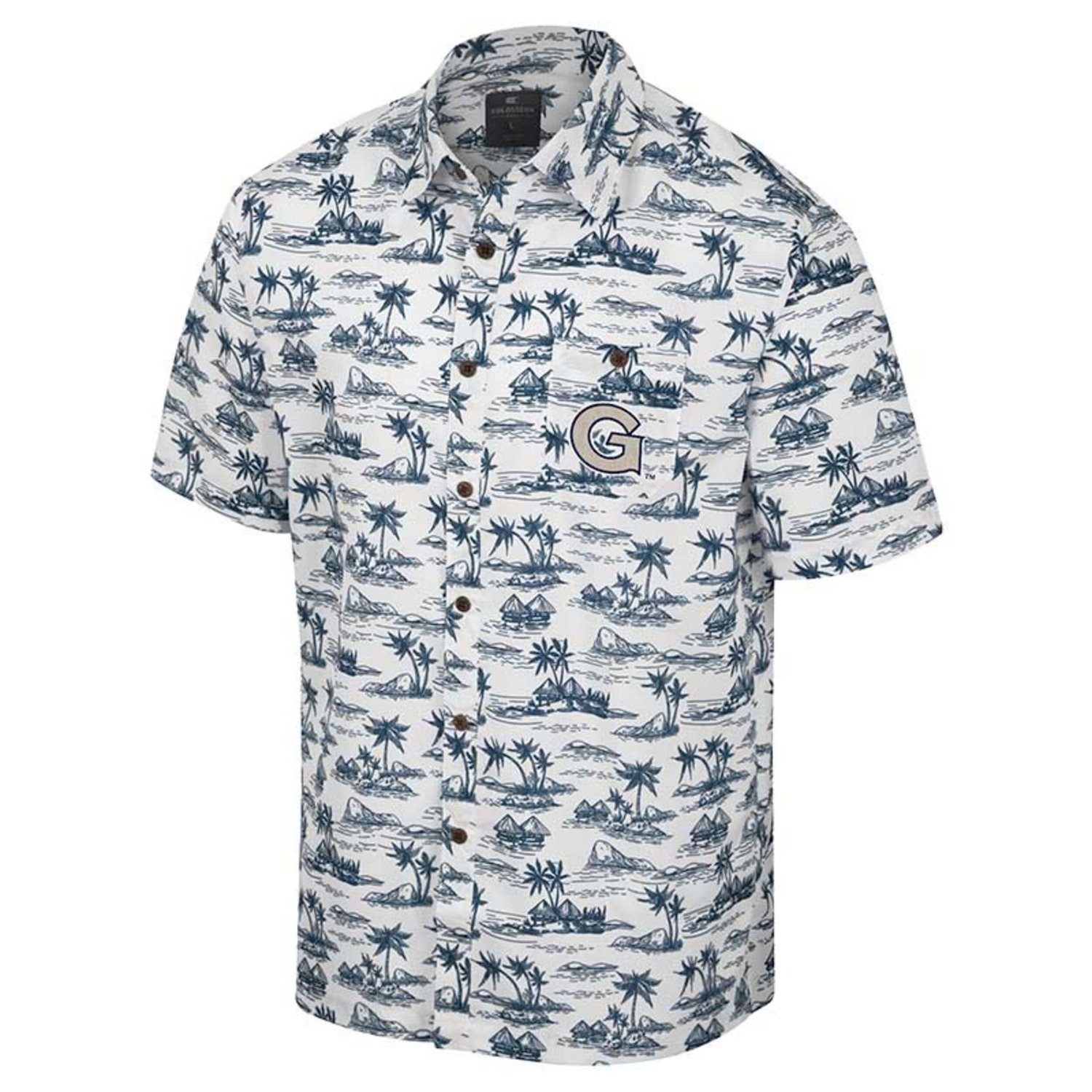 Colosseum Georgetown Hoyas Spontaneous is Romantic Camp Button-Up Shirt                                                          - view number 2