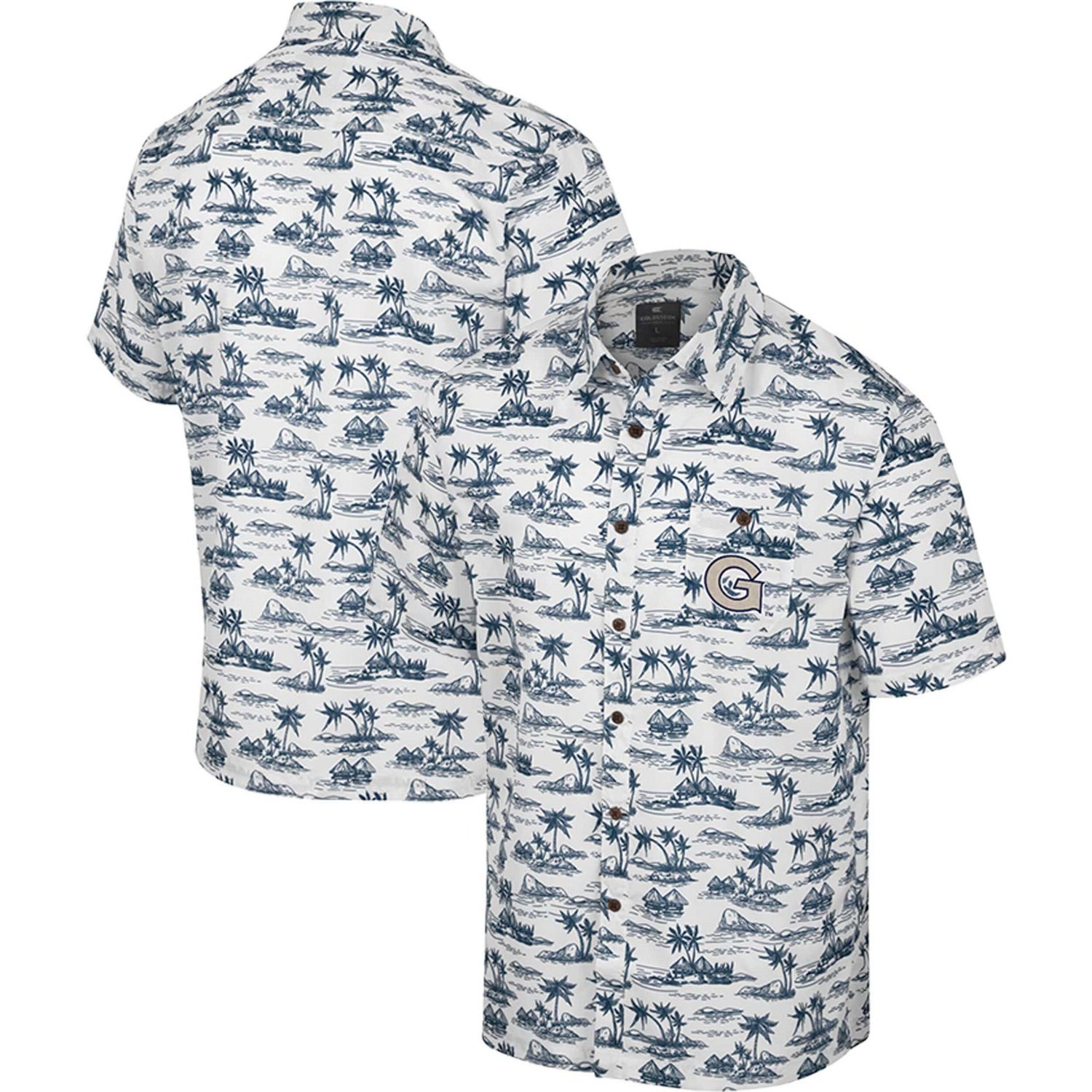Colosseum Georgetown Hoyas Spontaneous is Romantic Camp Button-Up Shirt                                                          - view number 1