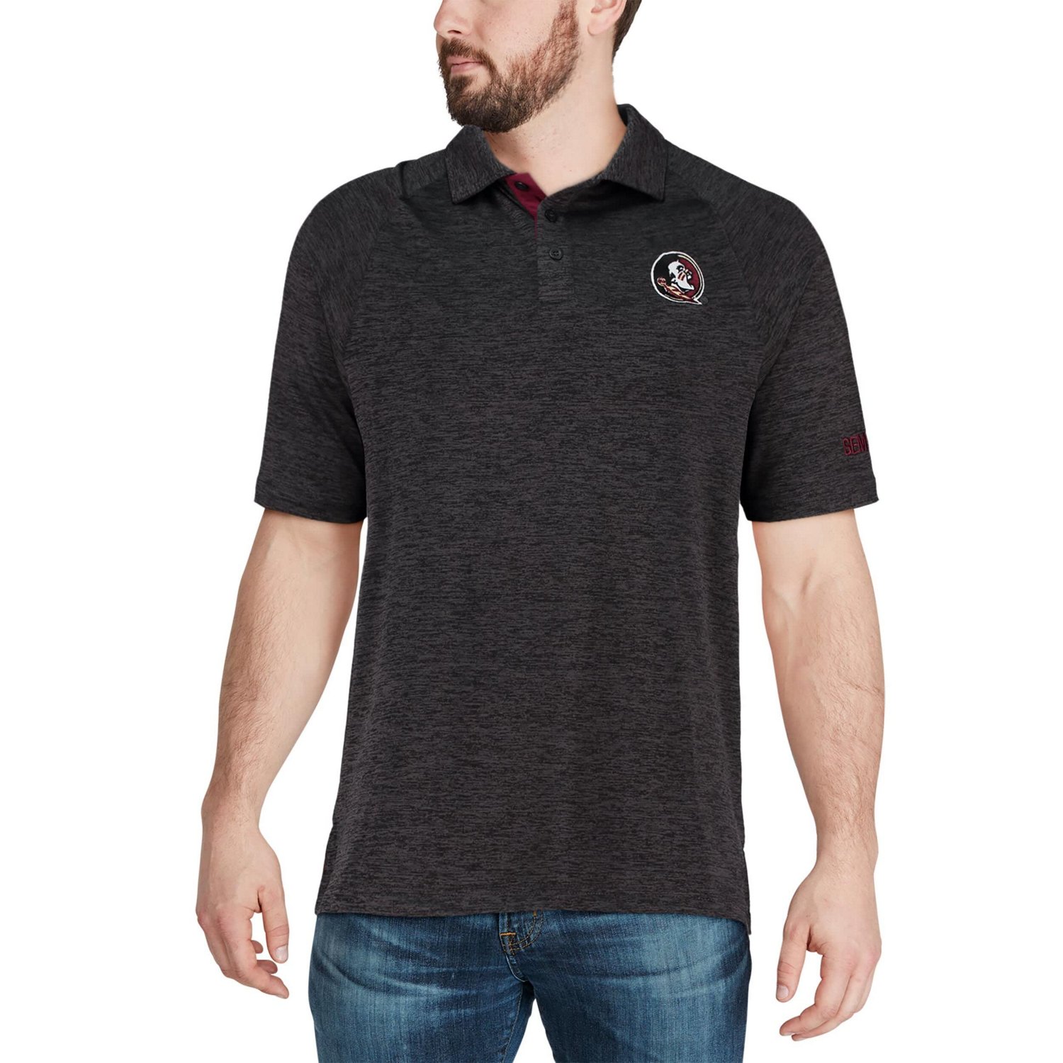 Colosseum Heather Florida State Seminoles Down Swing Polo                                                                        - view number 4
