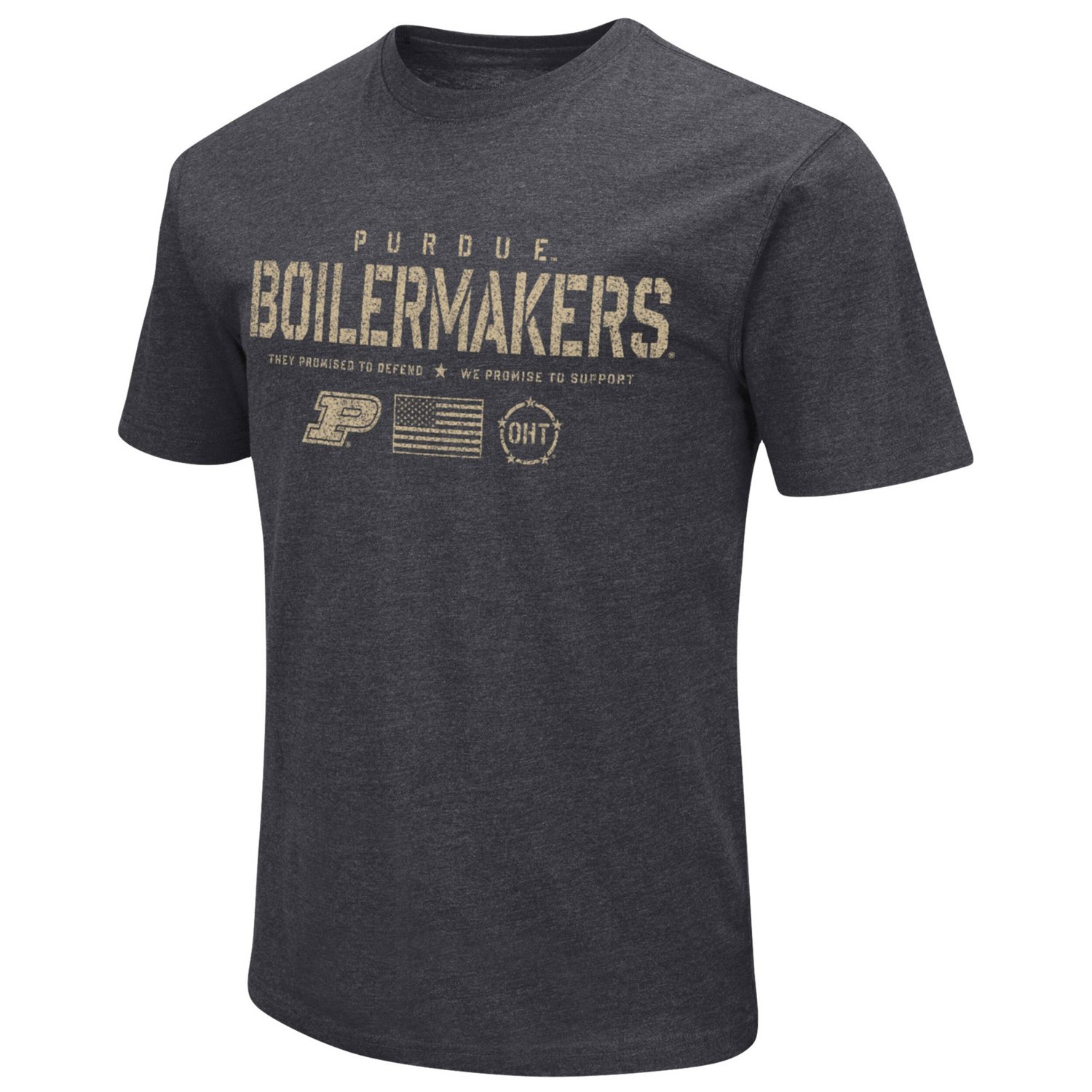 Colosseum Heather Purdue Boilermakers Big  Tall OHT Military Appreciation Playbook T-Shirt - view number 2