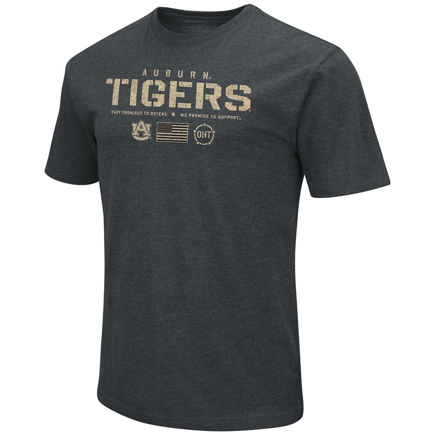 Colosseum Heathered Auburn Tigers OHT Military Appreciation Flag 20 T-Shirt
