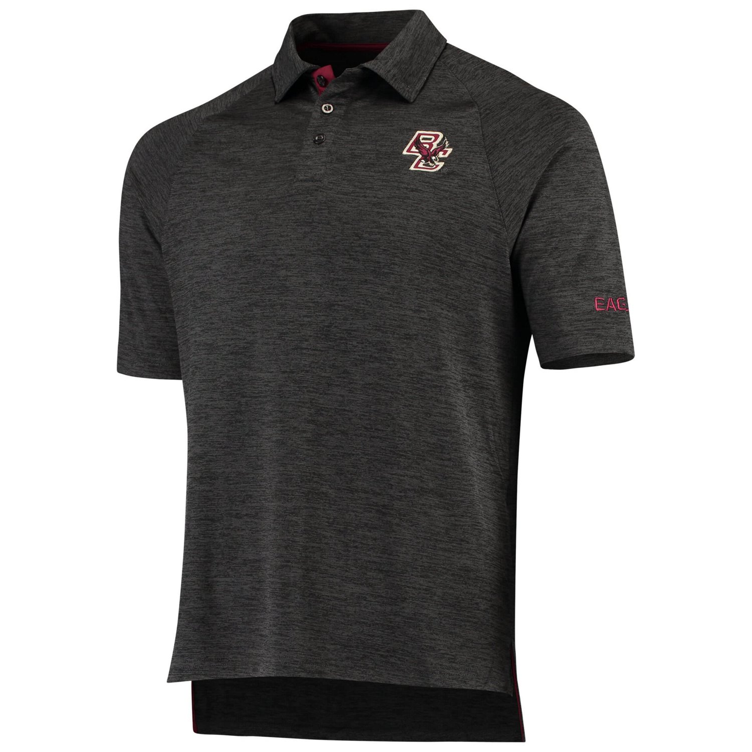 Colosseum Heathered Boston College Eagles Down Swing Polo