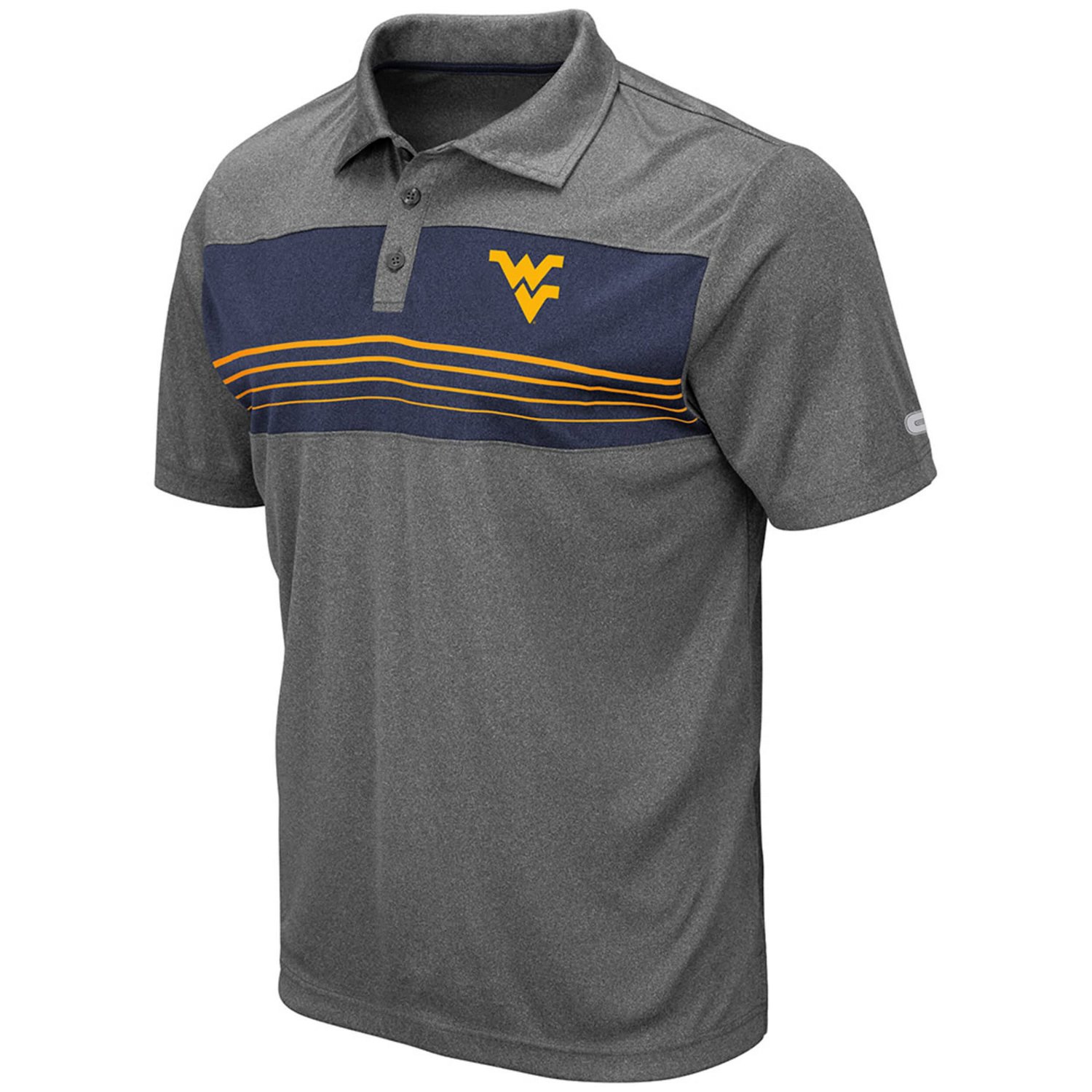 Colosseum Heathered Charcoal West Virginia Mountaineers Smithers Polo