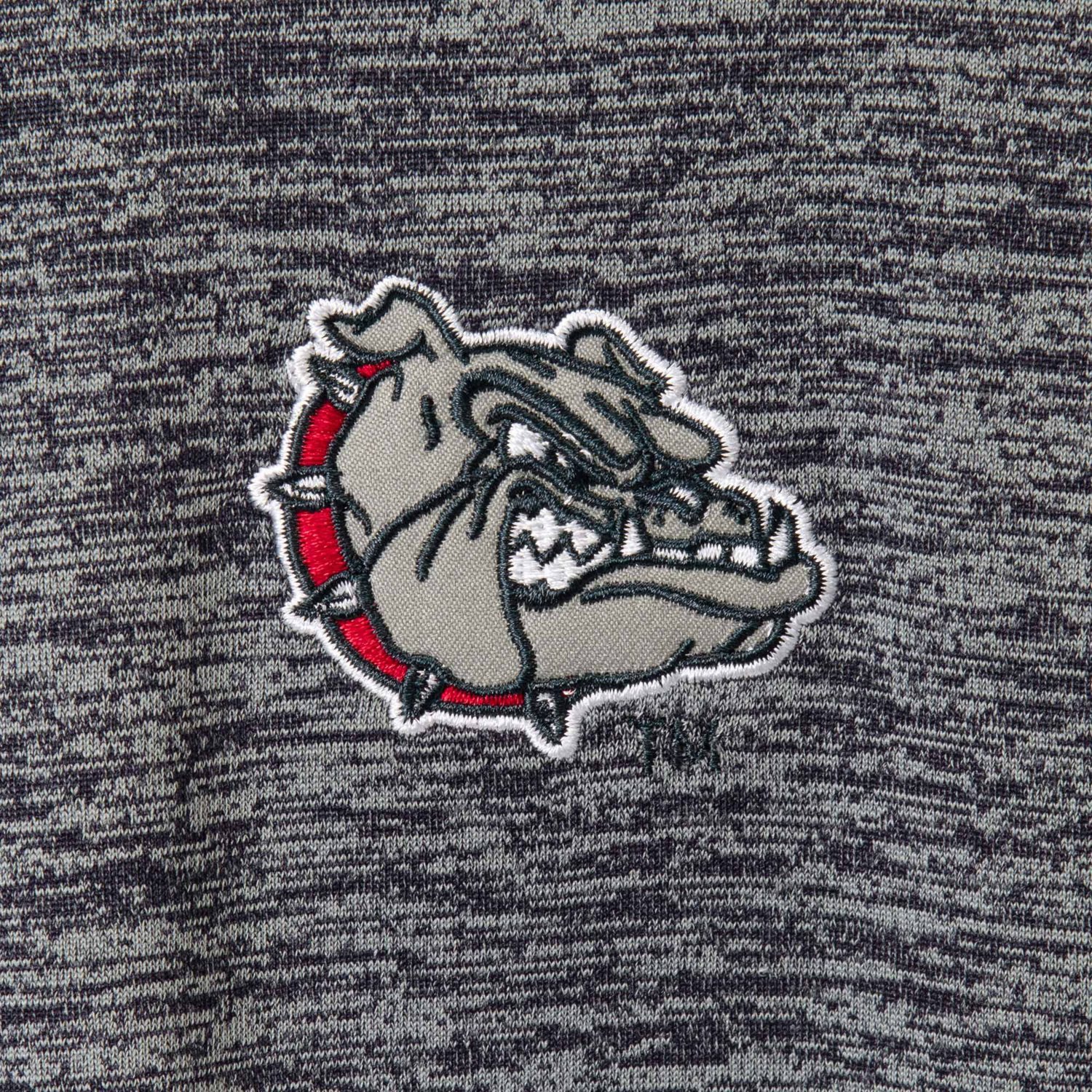 Colosseum Heathered Gonzaga Bulldogs Down Swing Raglan Polo                                                                      - view number 4