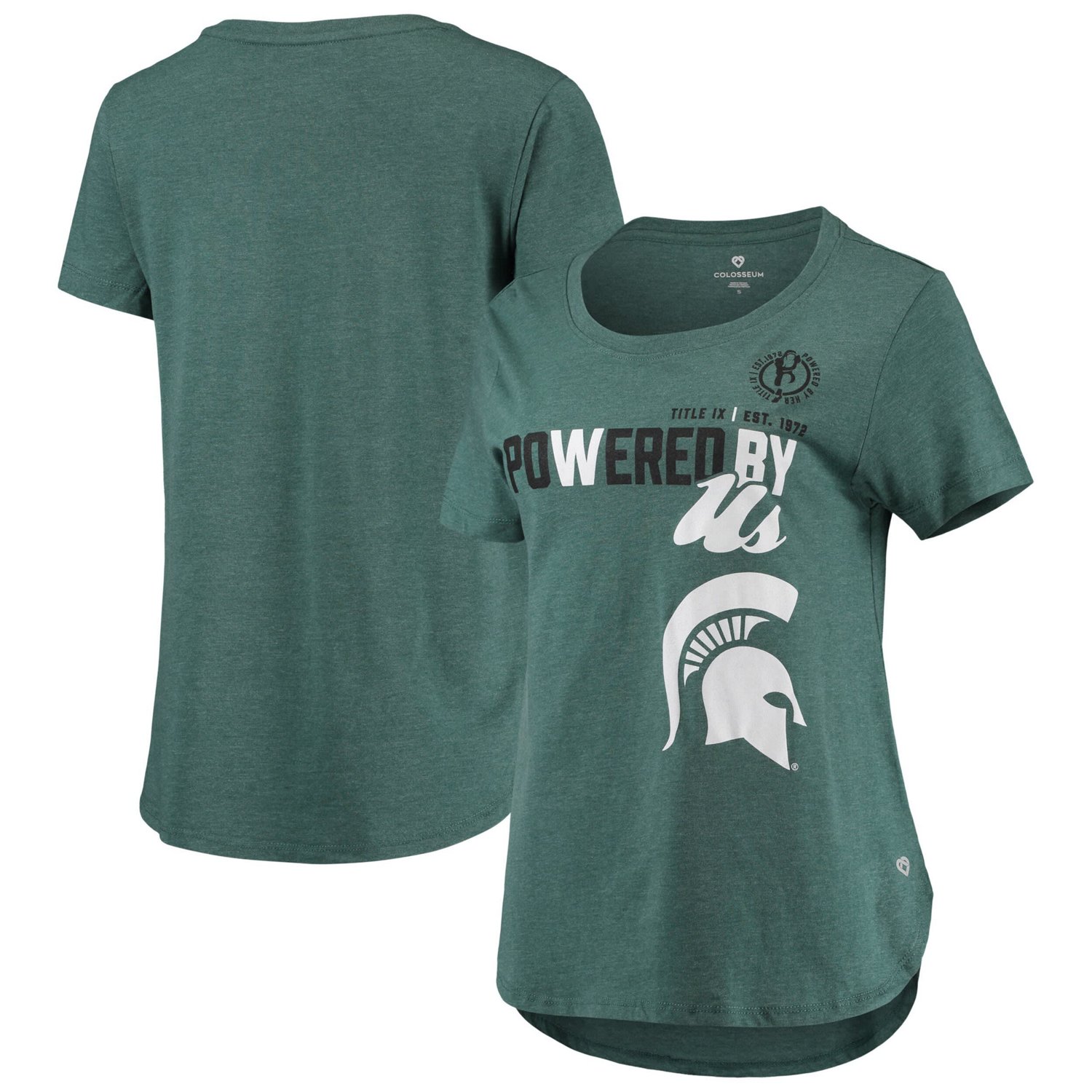 Colosseum Heathered Michigan State Spartans PoWered By Title IX T-Shirt