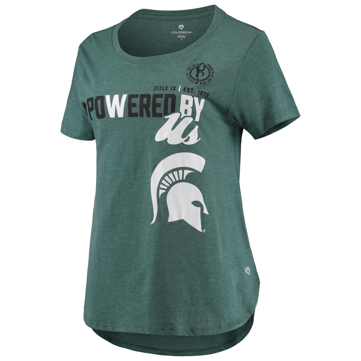 Colosseum Heathered Michigan State Spartans PoWered By Title IX T-Shirt - view number 2