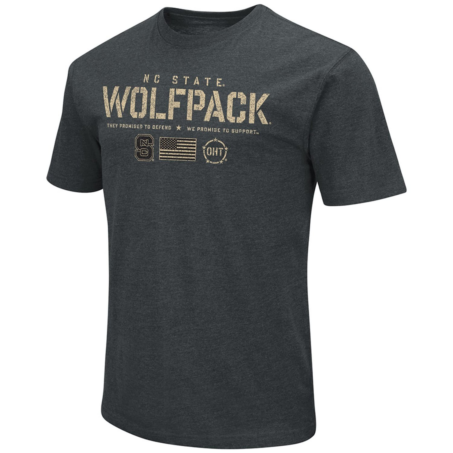 Colosseum Heathered NC State Wolfpack OHT Military Appreciation Flag 20 T-Shirt - view number 2