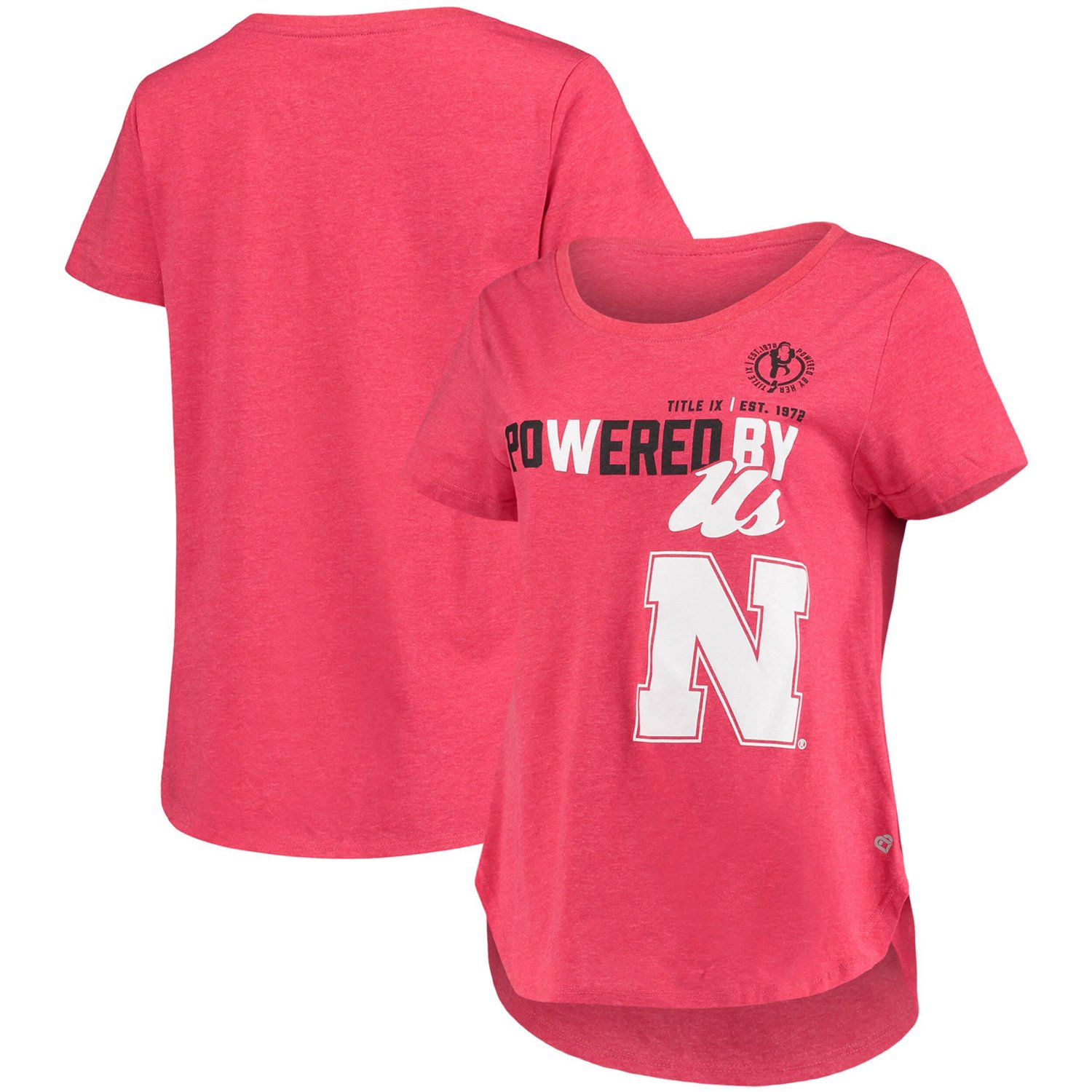 Colosseum Heathered Nebraska Huskers PoWered By Title IX T-Shirt - view number 1