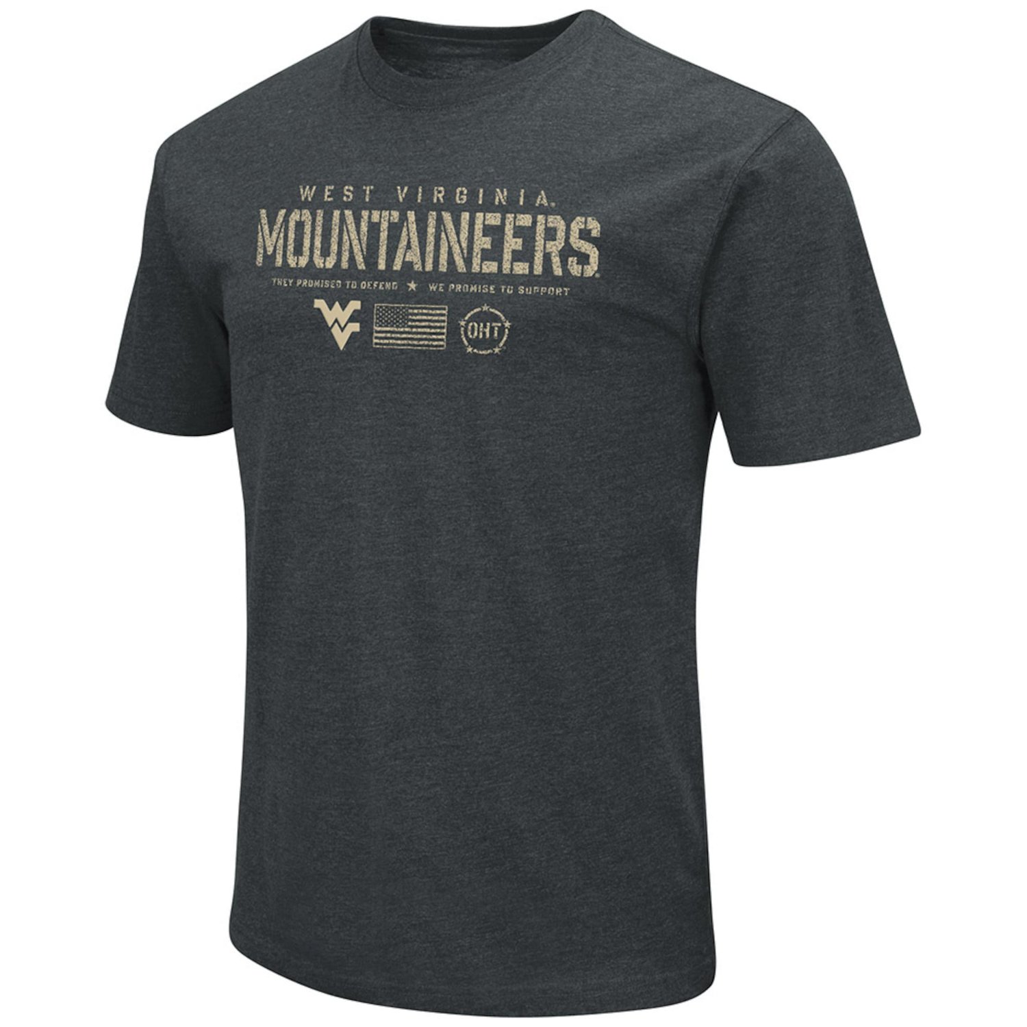 Colosseum Heathered West Virginia Mountaineers OHT Military Appreciation Flag 20 T-Shirt