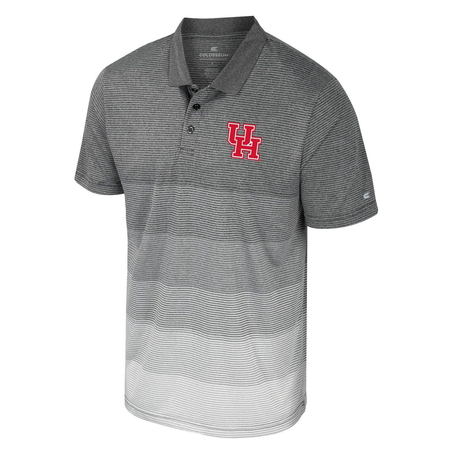 Colosseum Houston Cougars Striped Mesh Polo - view number 2