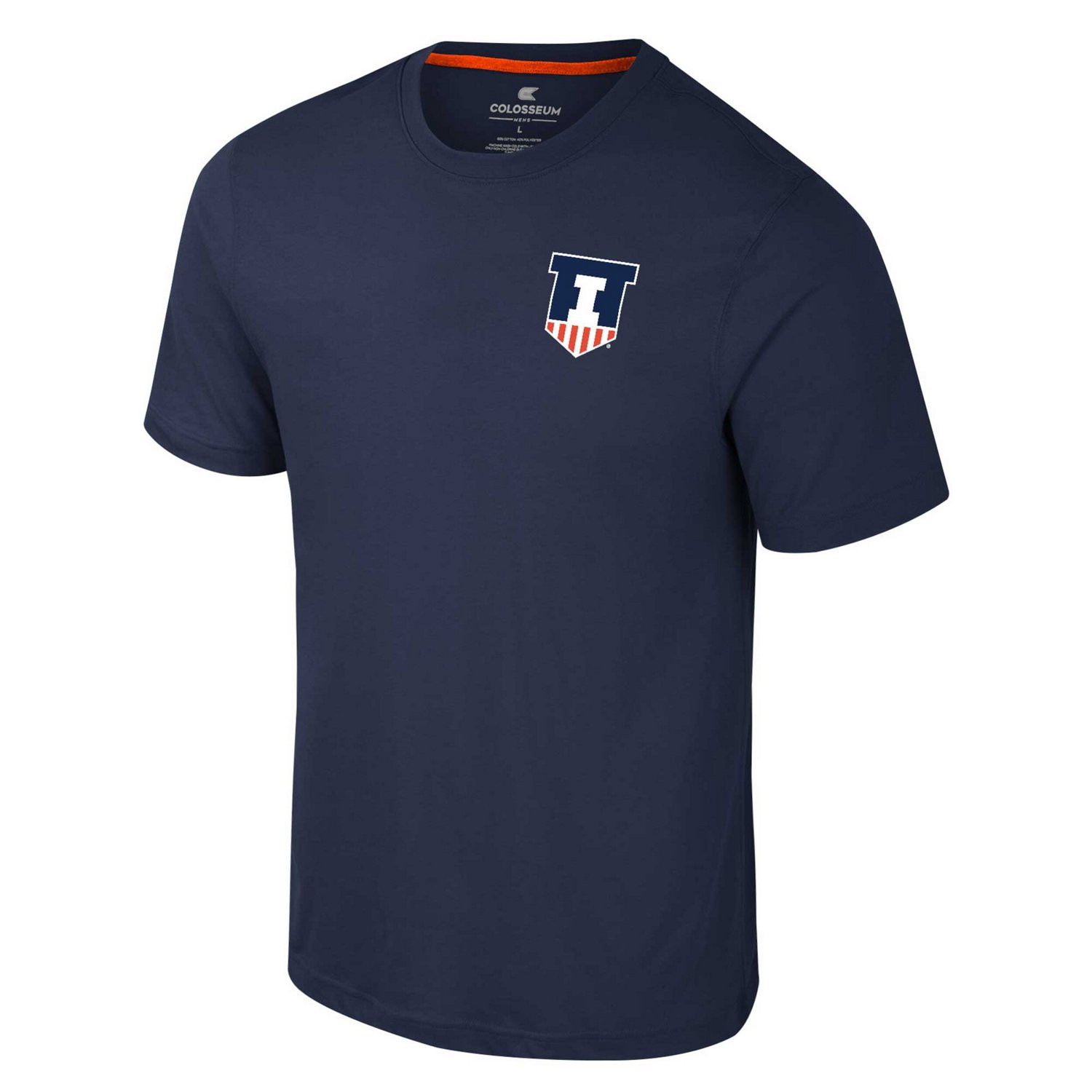 Colosseum Illinois Fighting Illini Logo Lockup 2-Hit Active Blend T-Shirt                                                        - view number 2