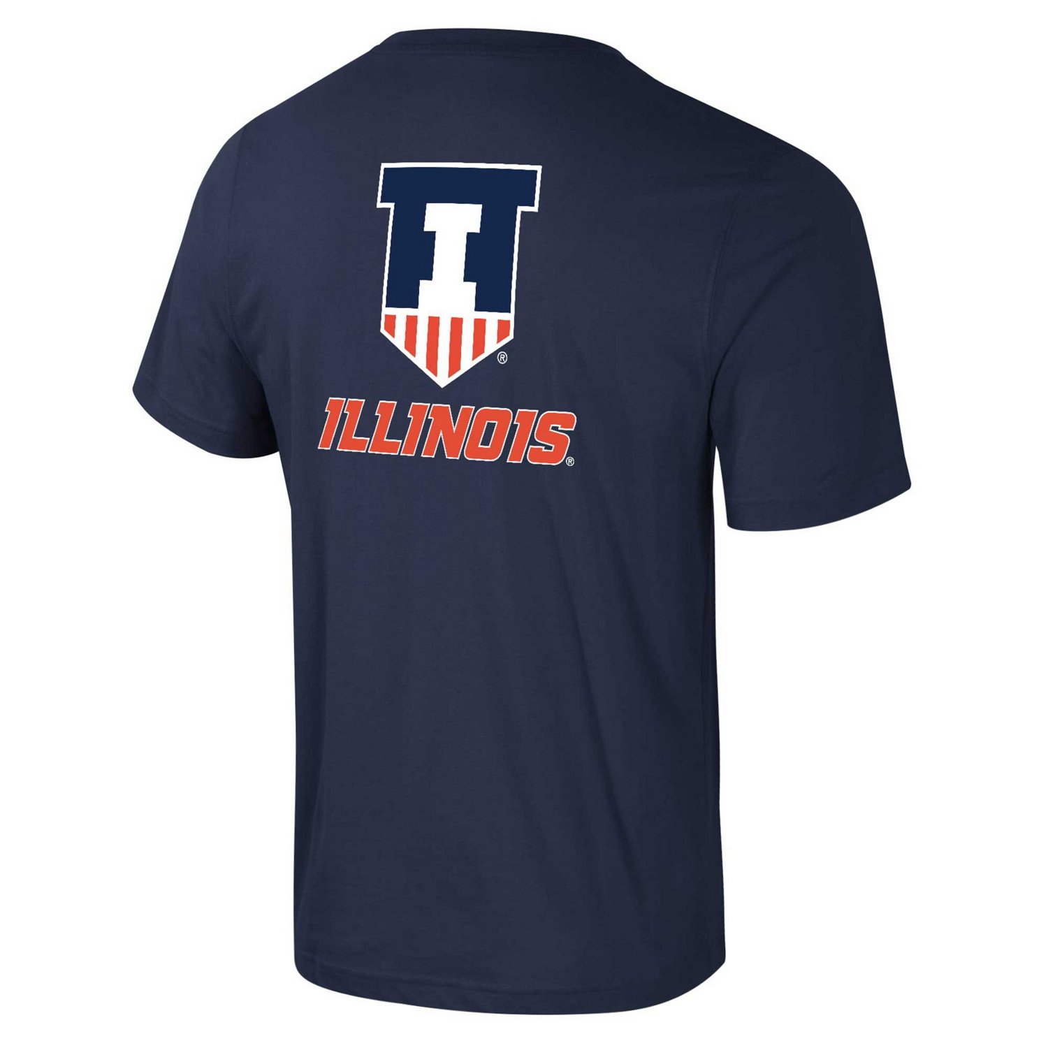 Colosseum Illinois Fighting Illini Logo Lockup 2-Hit Active Blend T-Shirt                                                        - view number 3