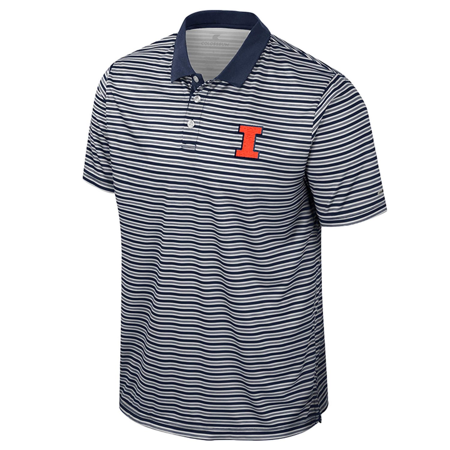 Colosseum Illinois Fighting Illini Striped Polo - view number 2