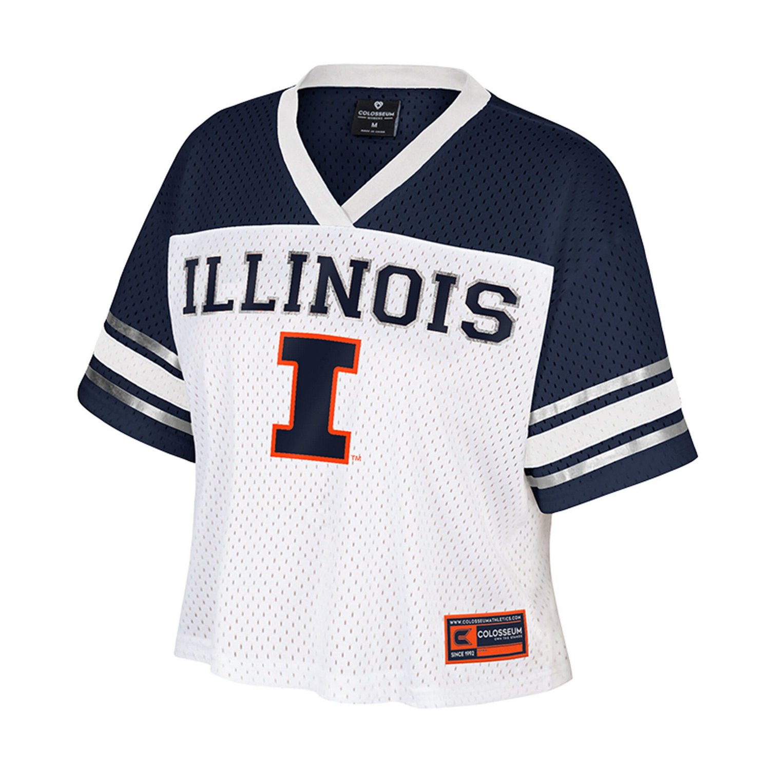 Colosseum Illinois Fighting Illini Treasure Cropped Football Jersey - view number 2