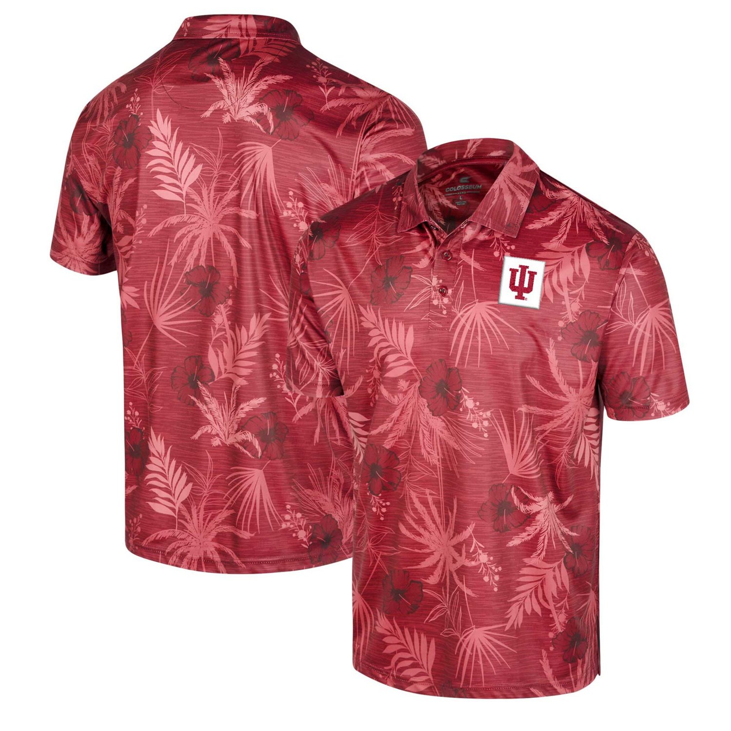 Colosseum Indiana Hoosiers Big  Tall Palms Polo                                                                                 