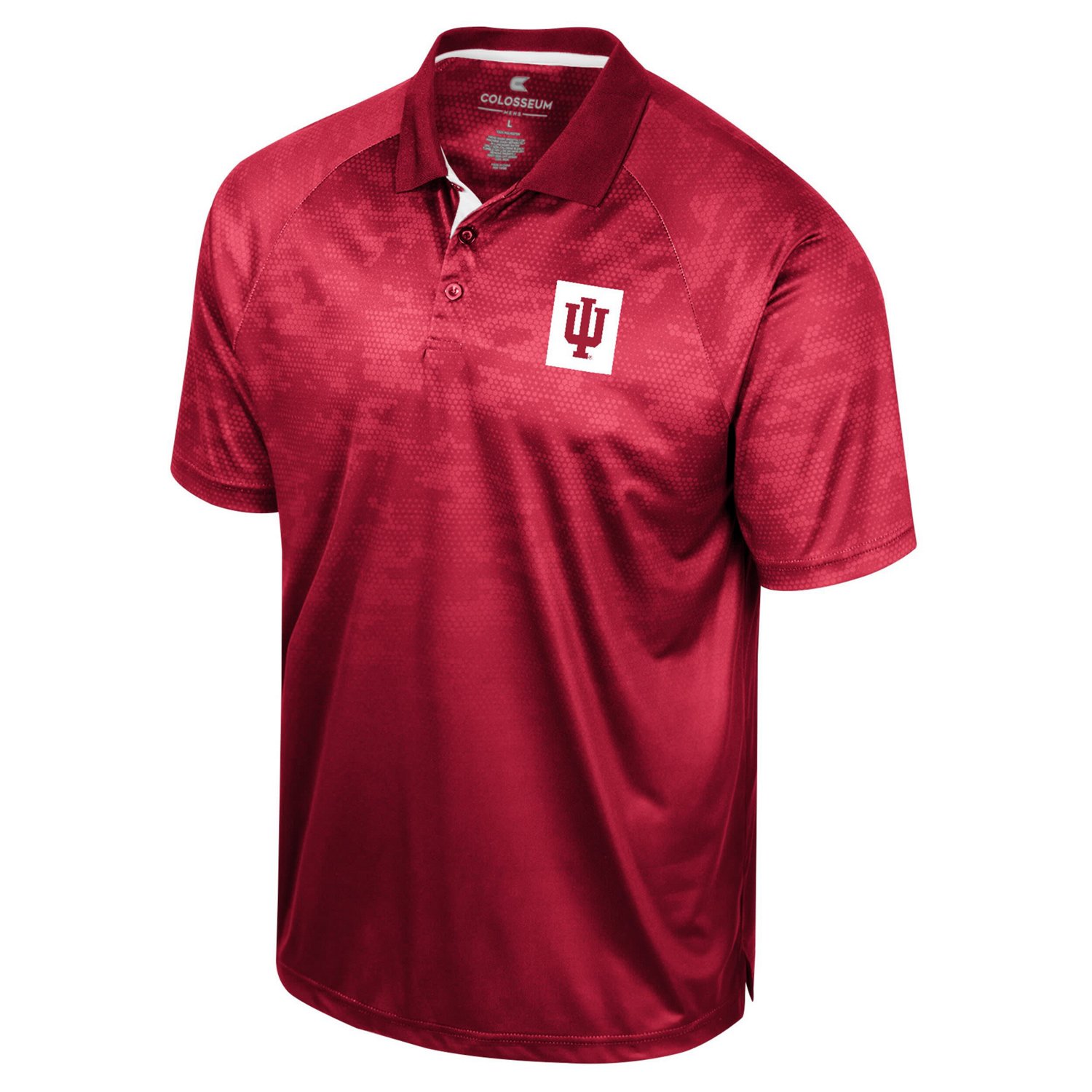 Colosseum Indiana Hoosiers Honeycomb Raglan Polo
