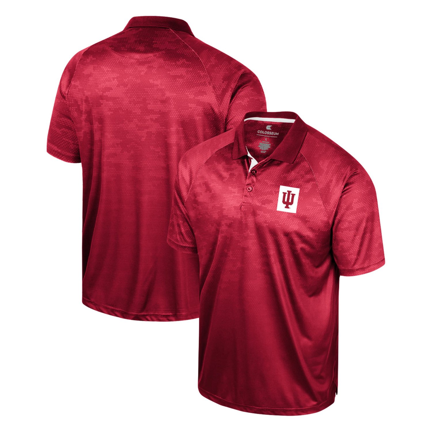 Colosseum Indiana Hoosiers Honeycomb Raglan Polo                                                                                