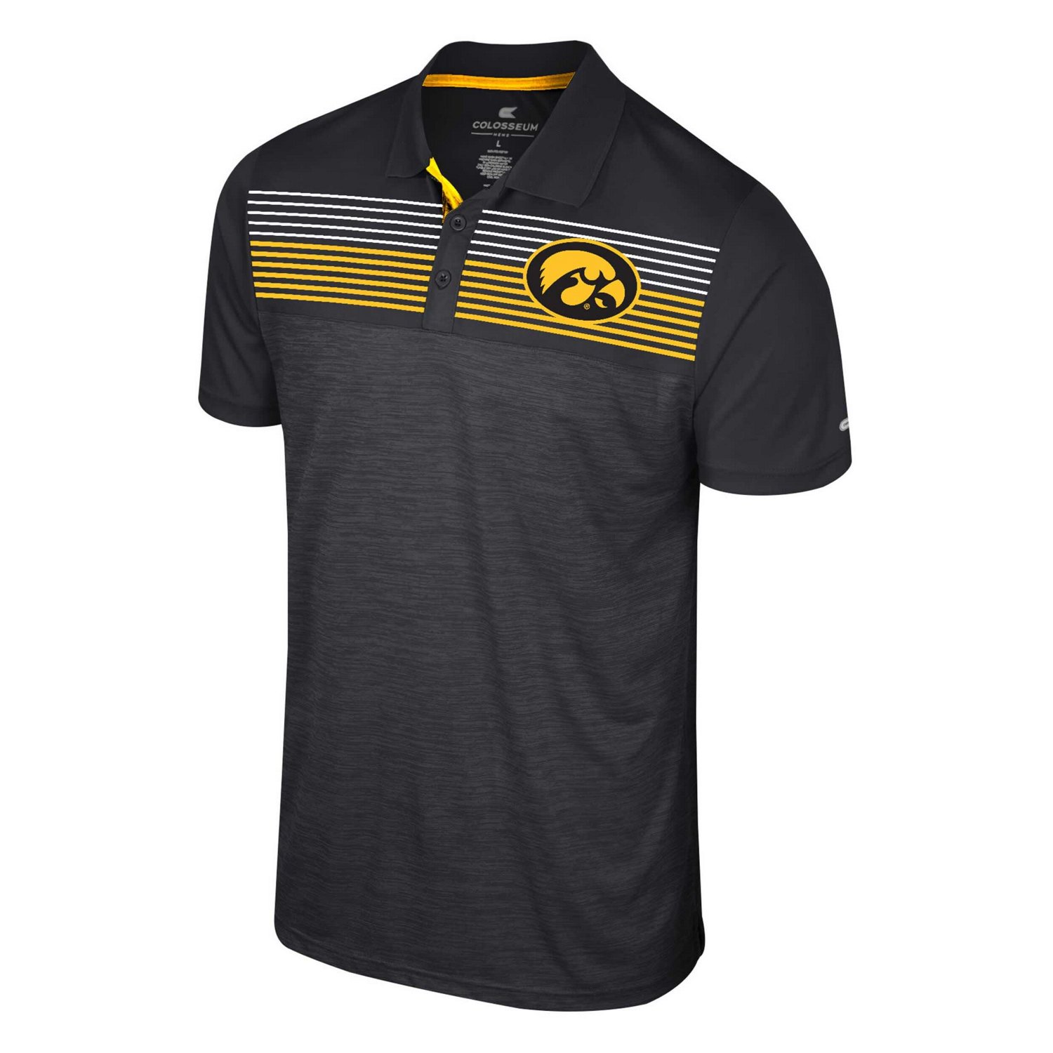 Colosseum Iowa Hawkeyes Big  Tall Langmore Polo                                                                                  - view number 2
