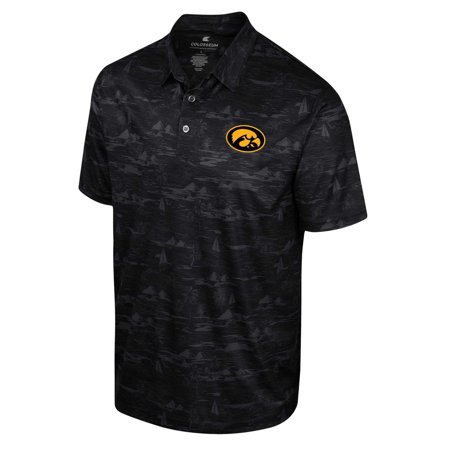 Colosseum Iowa Hawkeyes Daly Print Polo