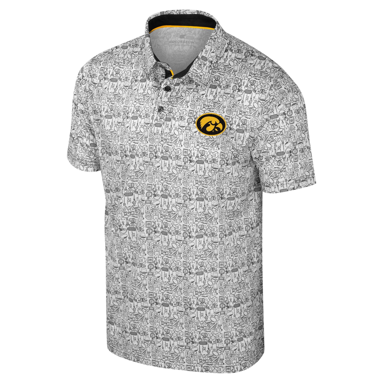 Colosseum Iowa Hawkeyes It's Time Allover Print Polo - view number 2